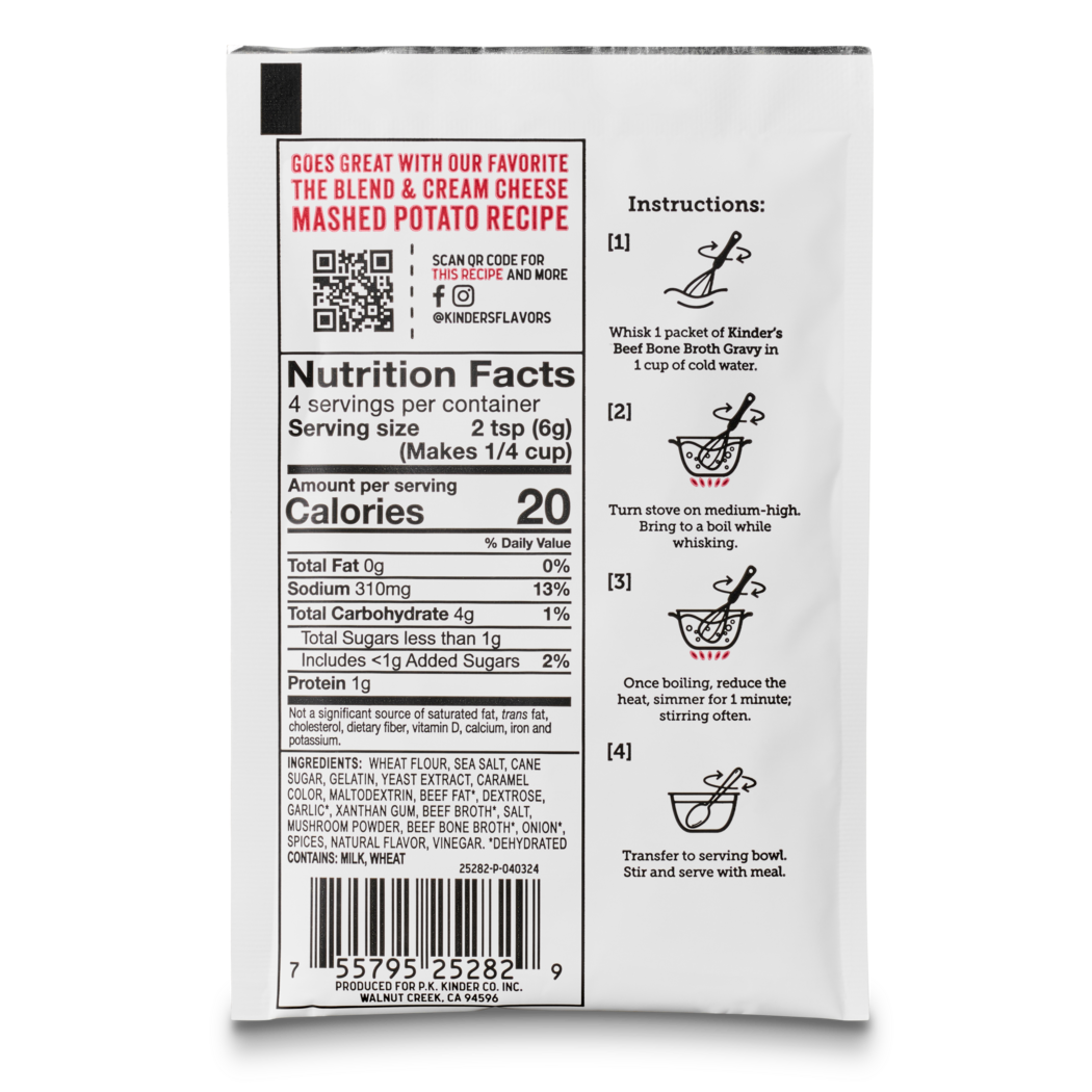 Kinder's Classic Beef Bone Broth Gravy With Sea Salt & Herbs