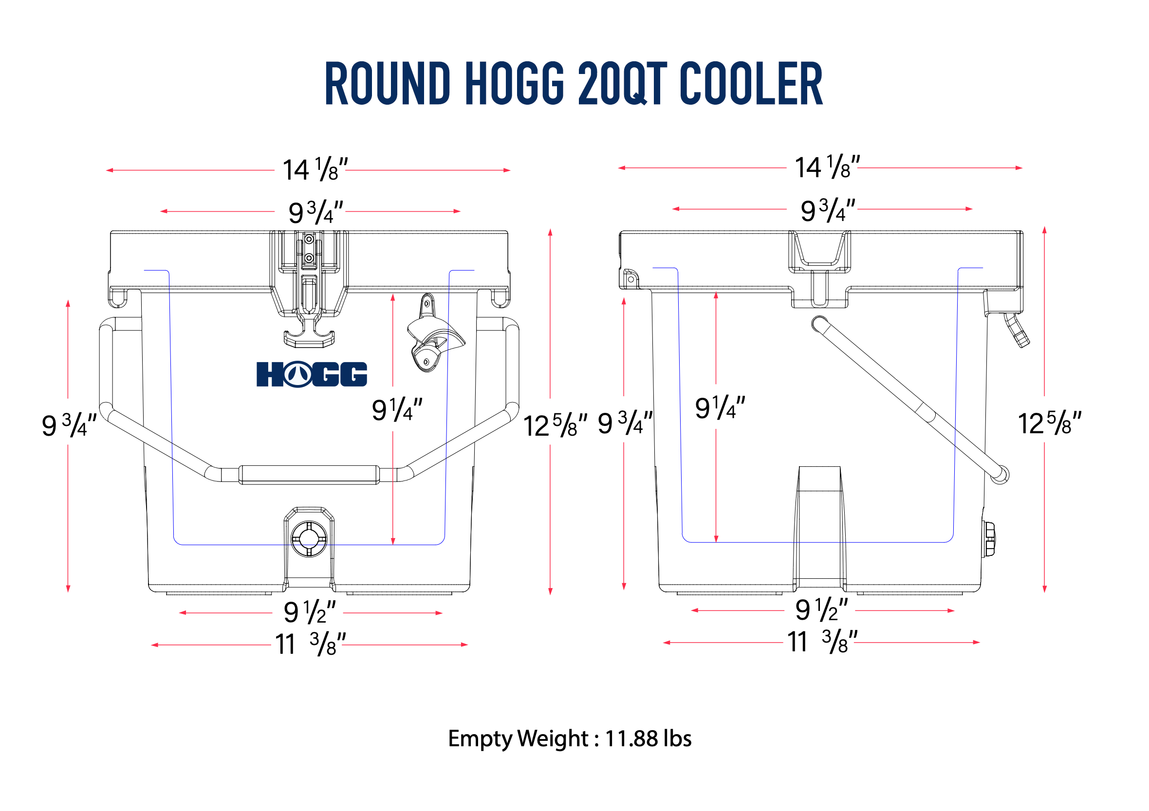 Hogg Outfitters - 20QT Round Cooler - Image 3