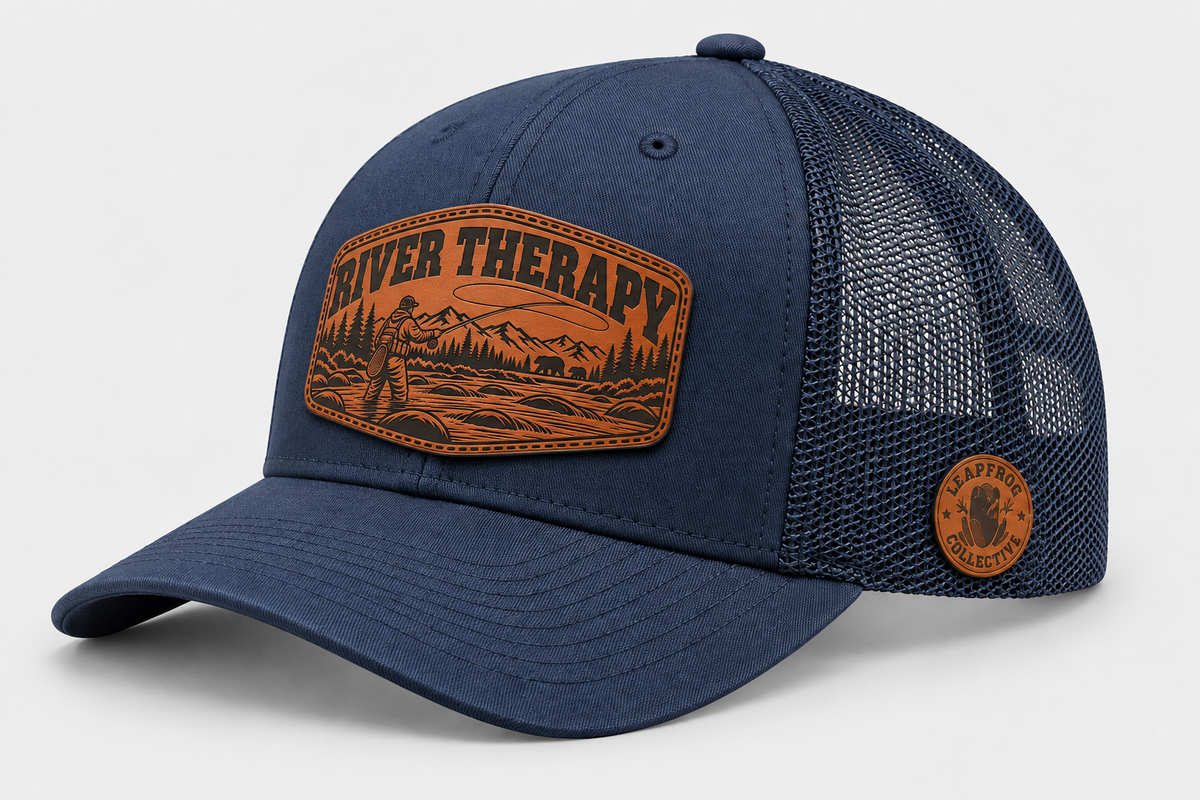 Leapfrog Collective River Therapy Trucker Hat – Fishing & Bears - Image 2