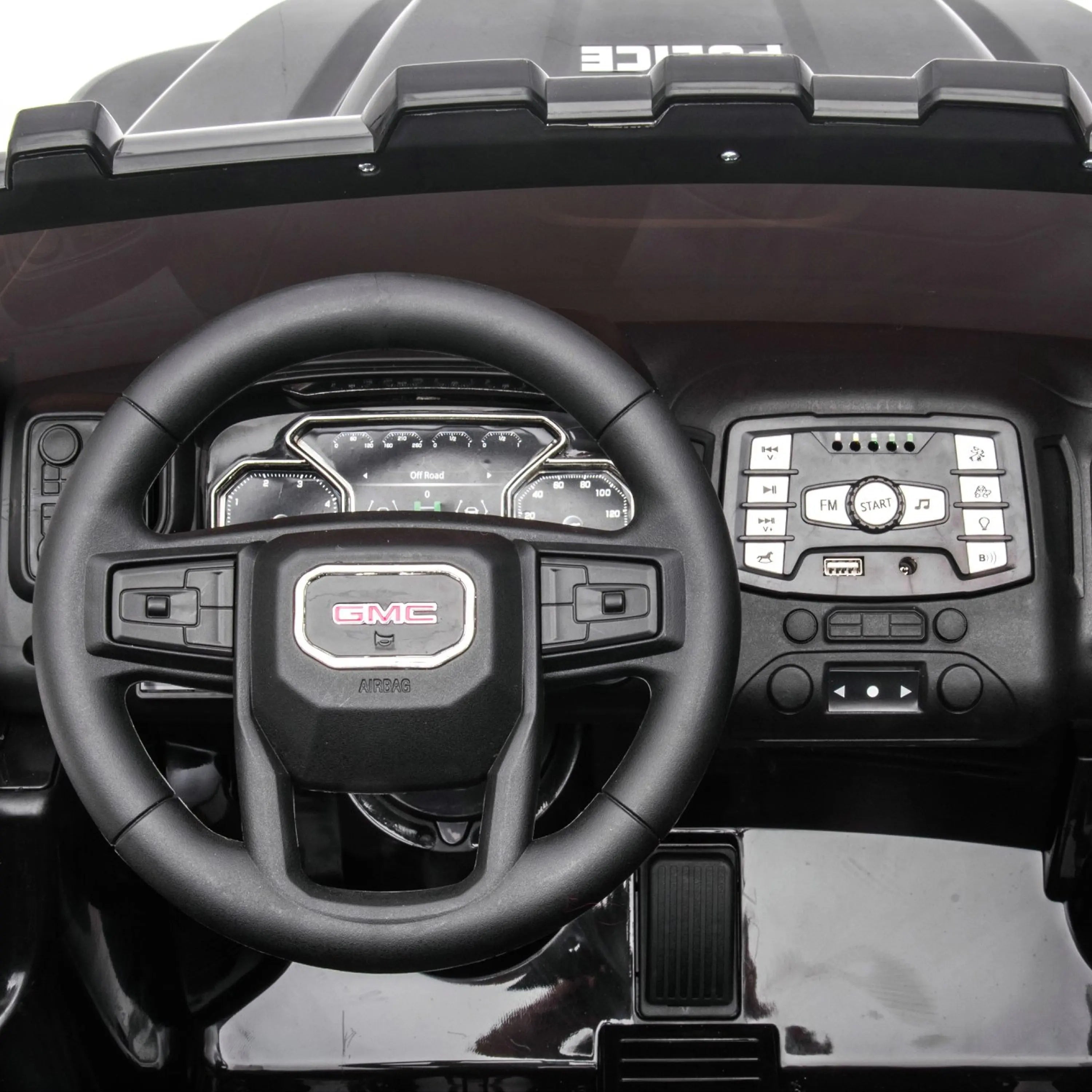 24V GMC Sierra Denali 2 Seater Police Ride-On Truck - Image 7