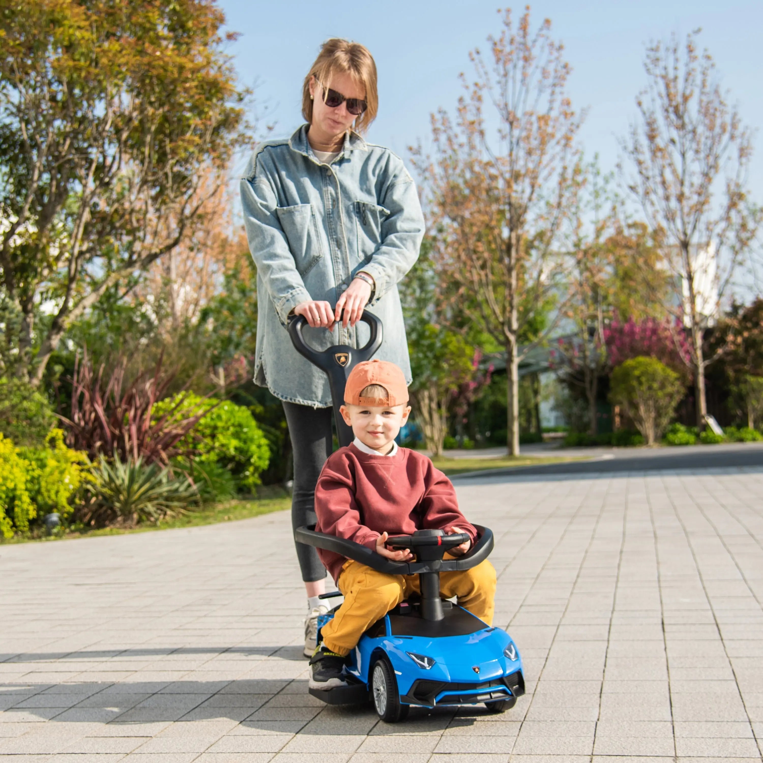 Lamborghini 3-in-1 Kids Push Ride On Toy Car - Image 2