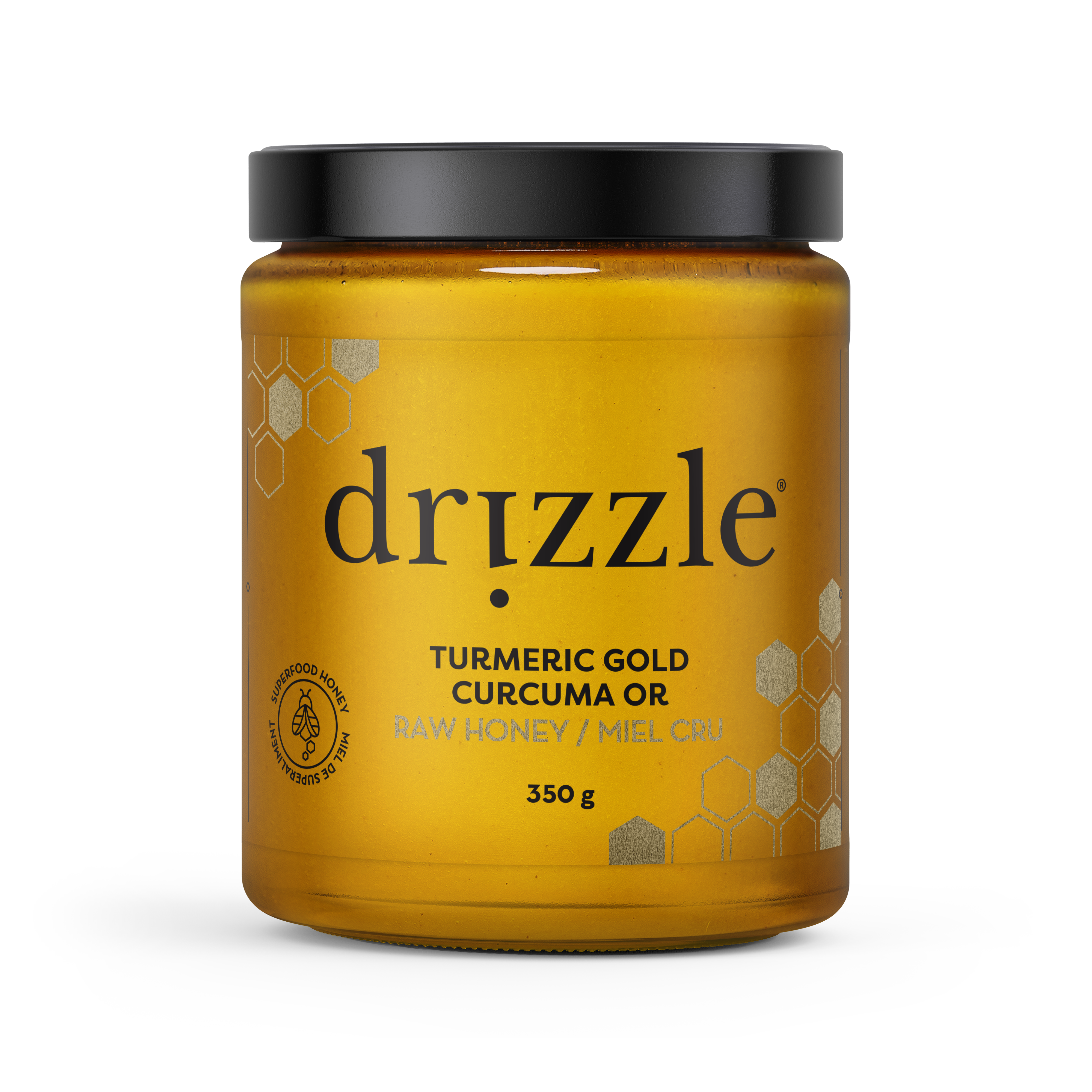 Drizzle Turmeric Gold Superfood Honey 350g made with raw honey organic turmeric and aromatic spices