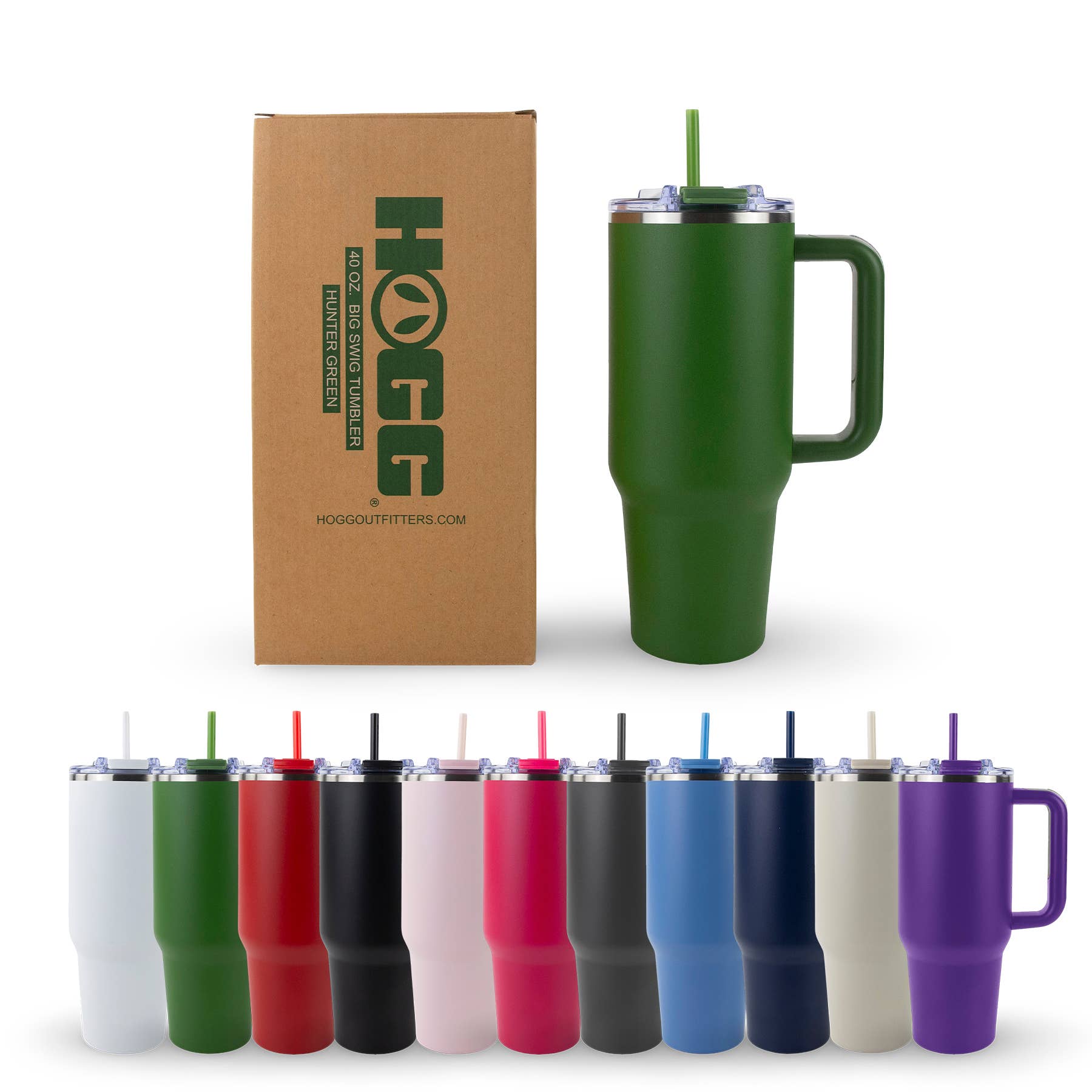 Hogg Outfitters - 40oz Powder Coated Big Swig Tumbler