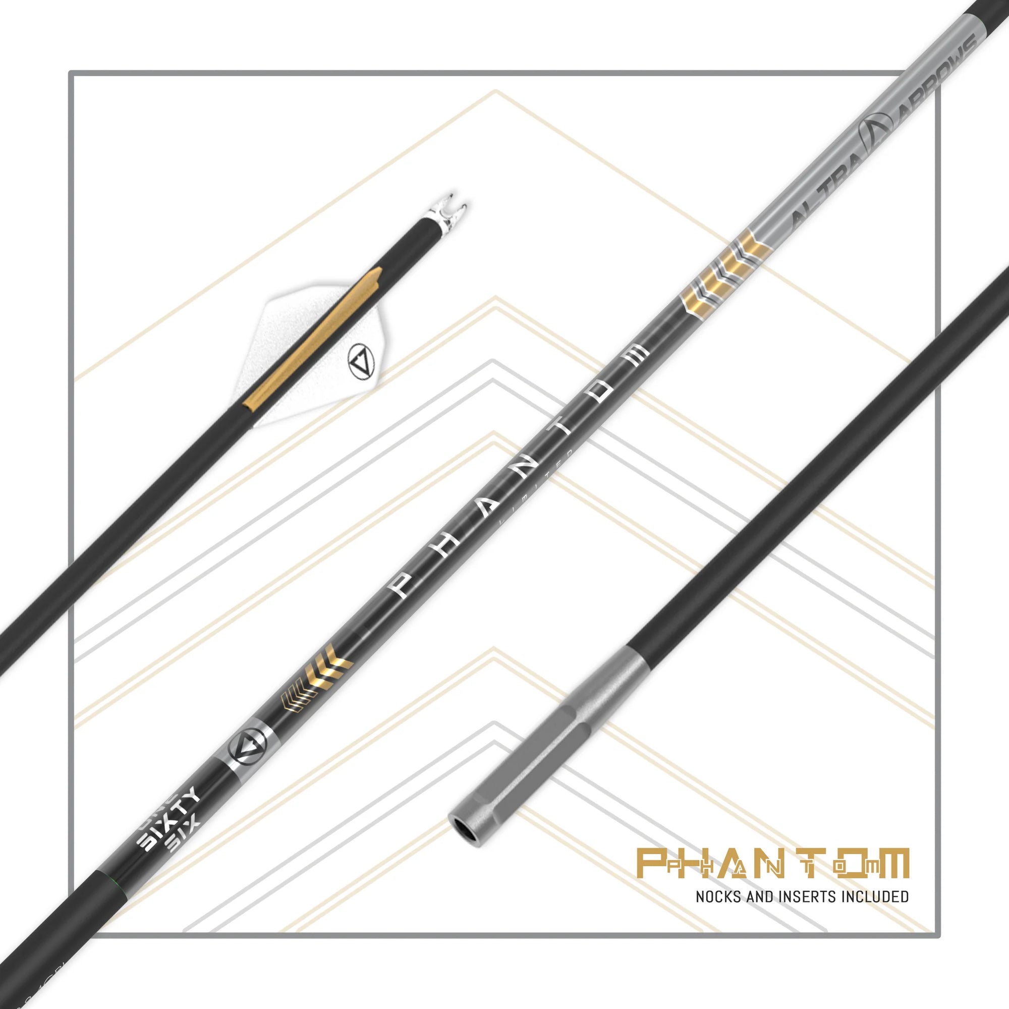 Altra Archery .166 Phantom Limited Fletched Arrows - 6 Pack