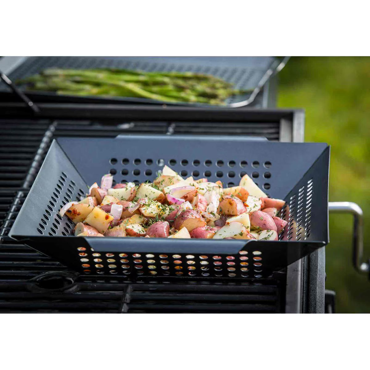 TableCraft Square Non-Stick Grilling Basket - Image 3