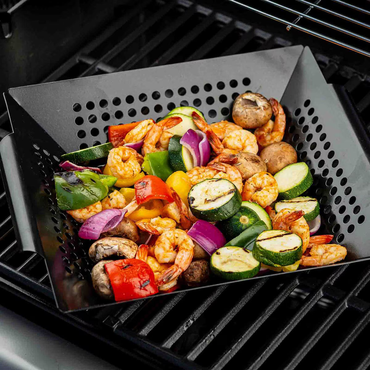 TableCraft Square Non-Stick Grilling Basket - Image 6