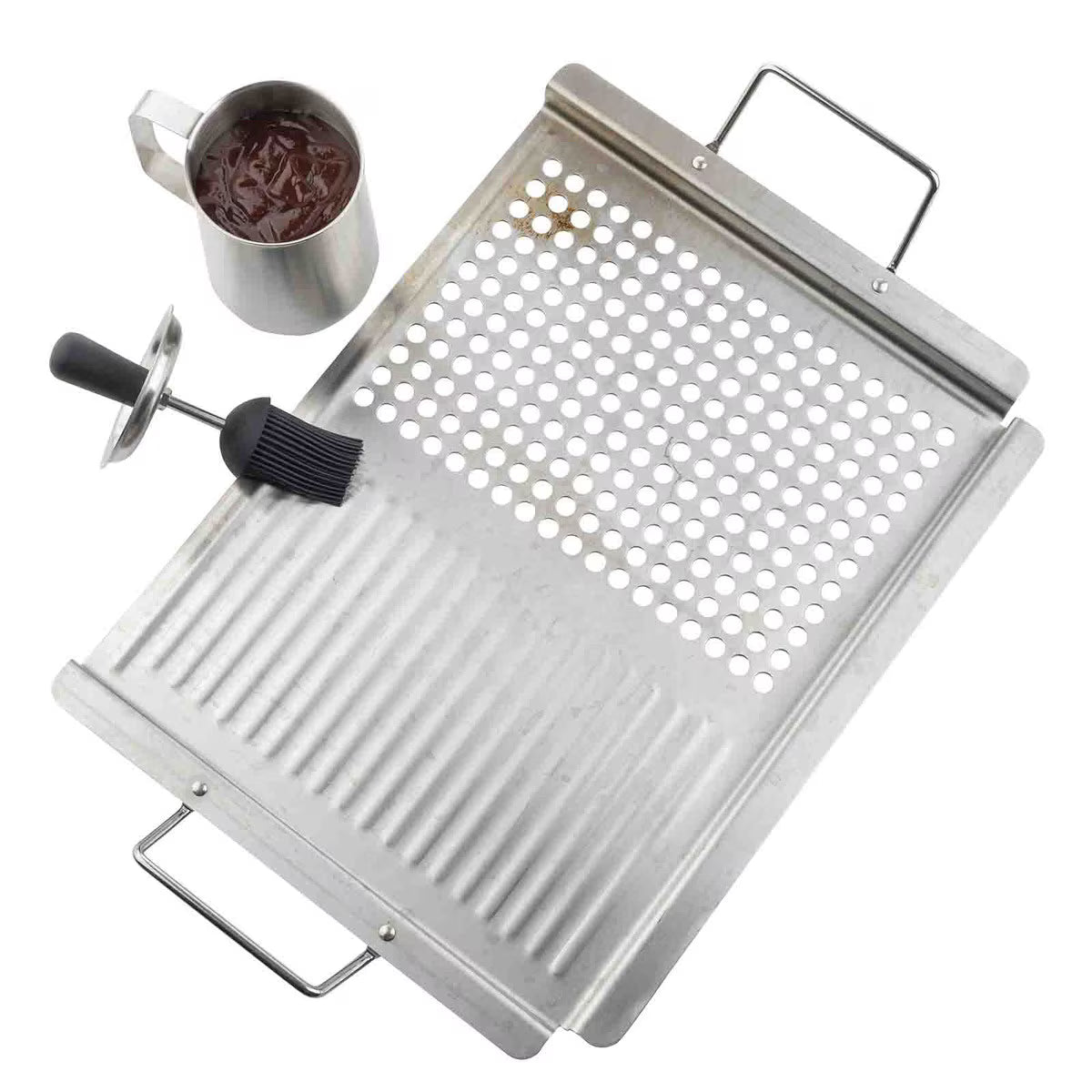 TableCraft 16 oz Sauce Pot With Silicone Basting Brush - Image 19