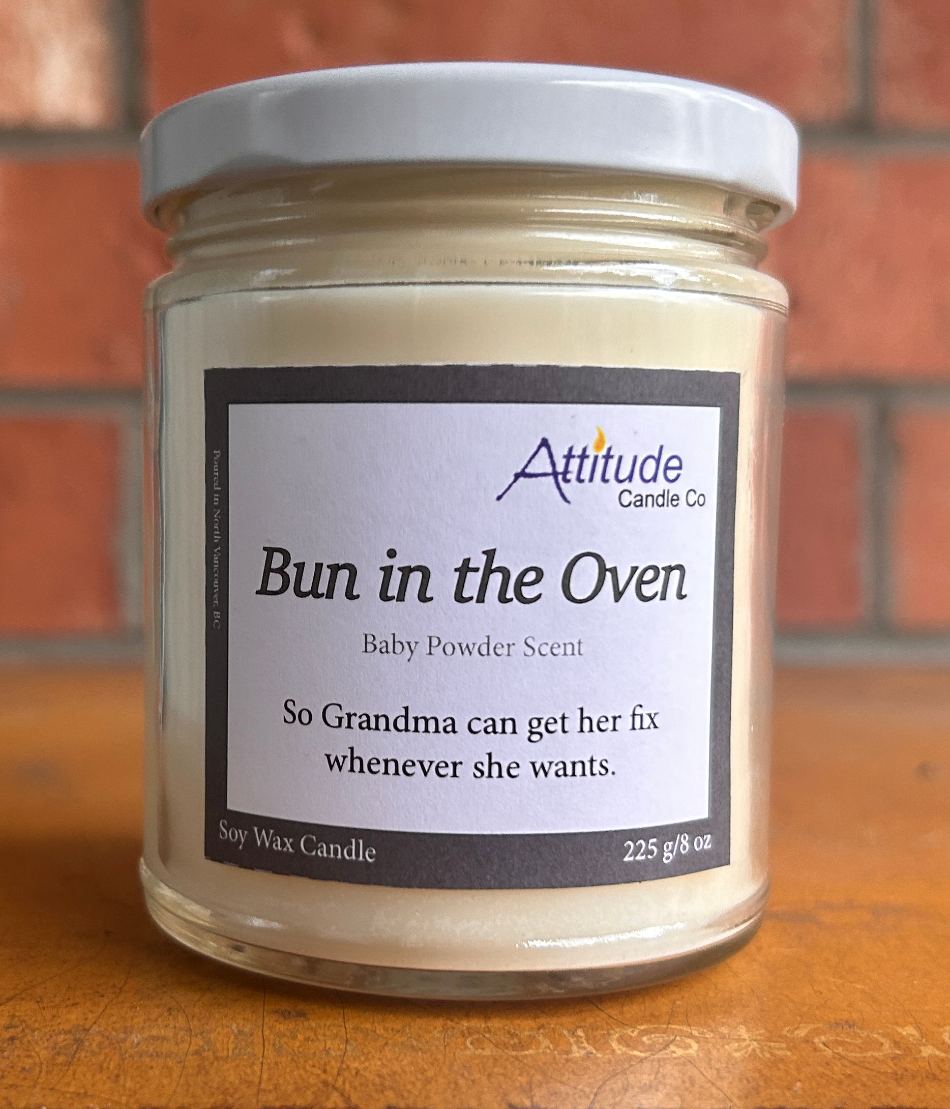 Attitude Candle Co. Bun in the Oven - Baby Powder Scented Candle