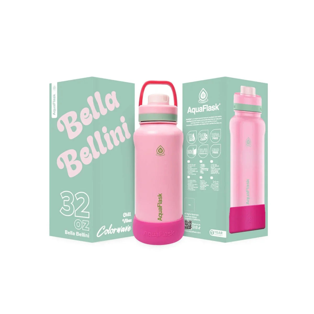 Aqua Flask Colorwave 32oz – Stainless Steel, Vacuum Insulated, Hot & Cold, Leak Proof, Travel & Office Bottle - Image 2