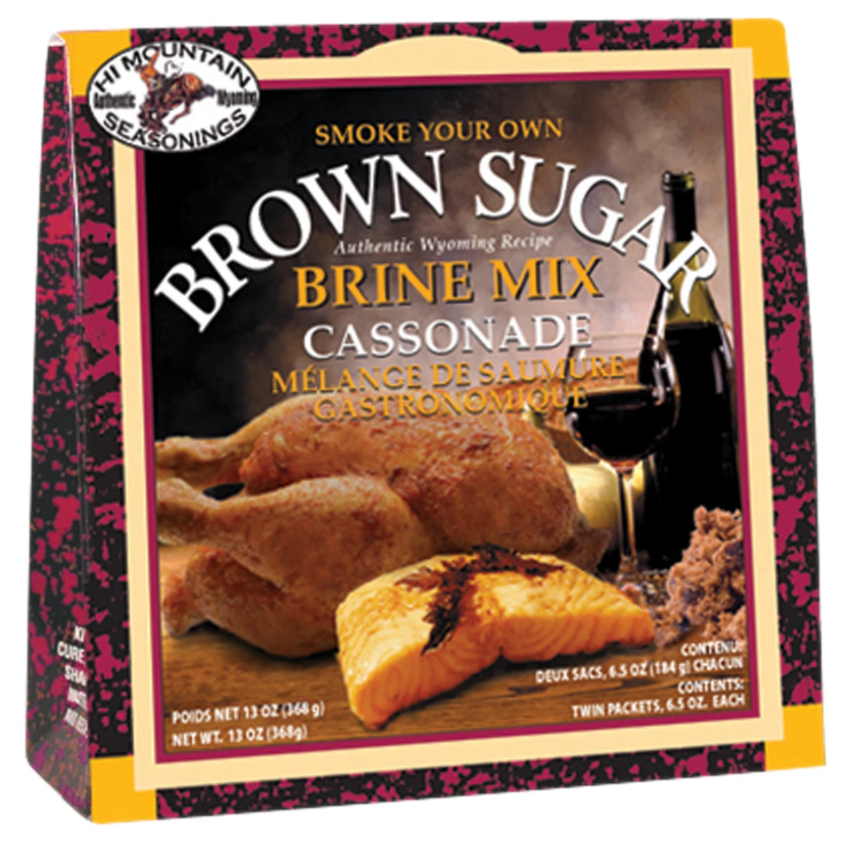Hi Mountain Brown Sugar Brine Mix 13 oz for poultry fish and pork