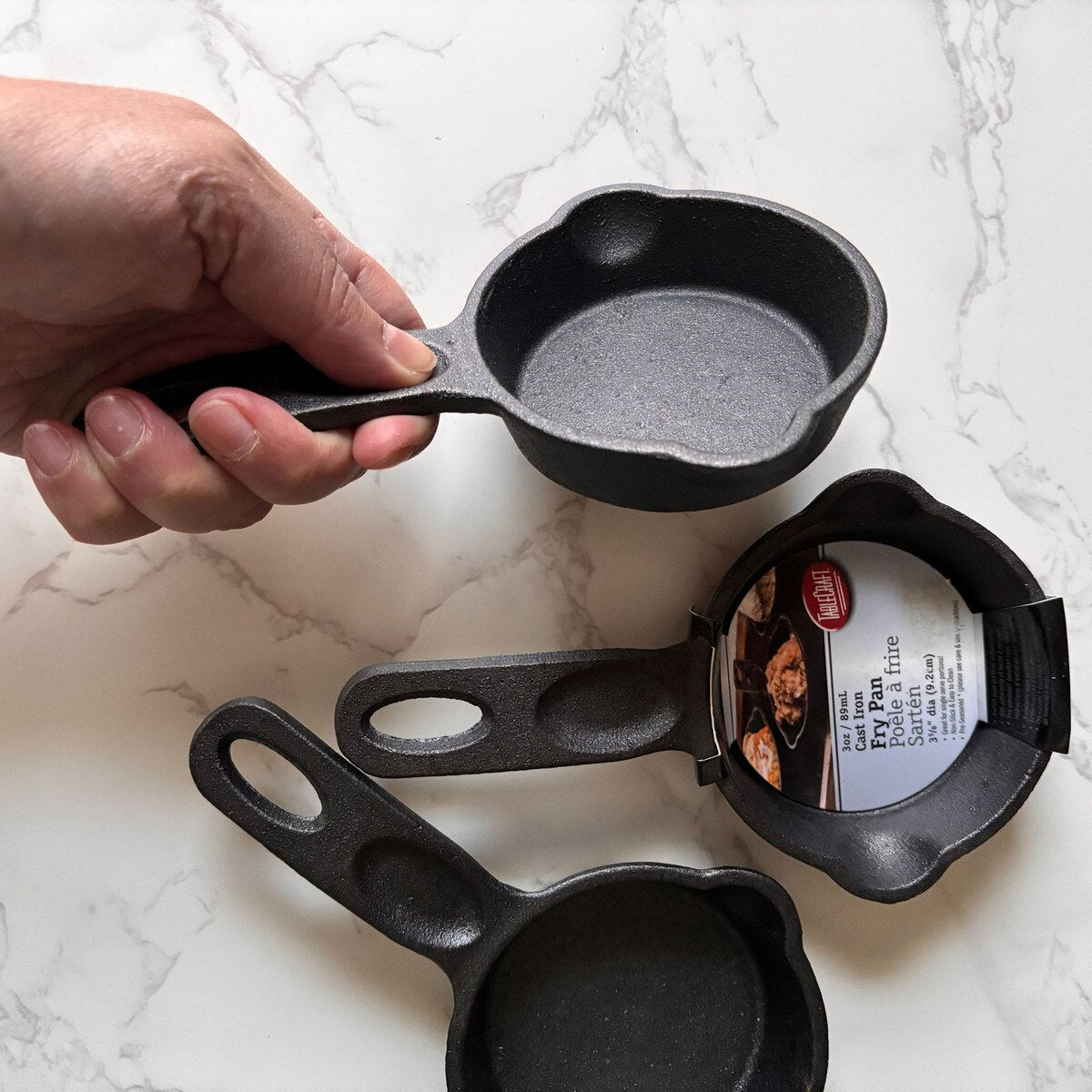 TableCraft Cast Iron Cookware 4' Round Mini Skillet - Image 8