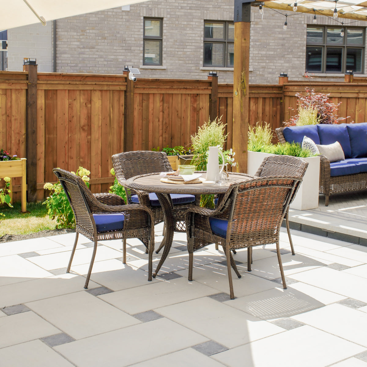 Cambridge 5-Piece Outdoor Wicker Dining Set - Image 2