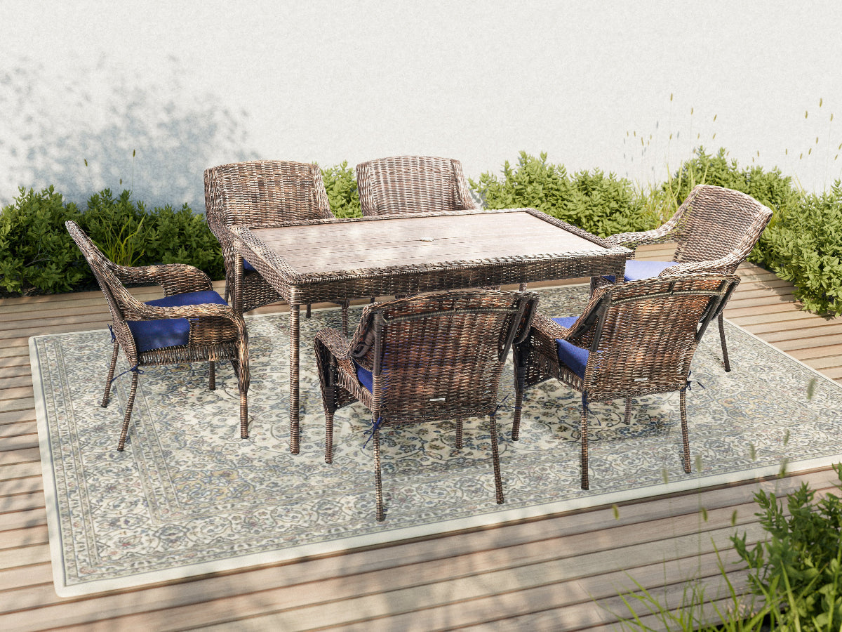 Cambridge 7-Piece Outdoor Wicker Dining Set - Image 2