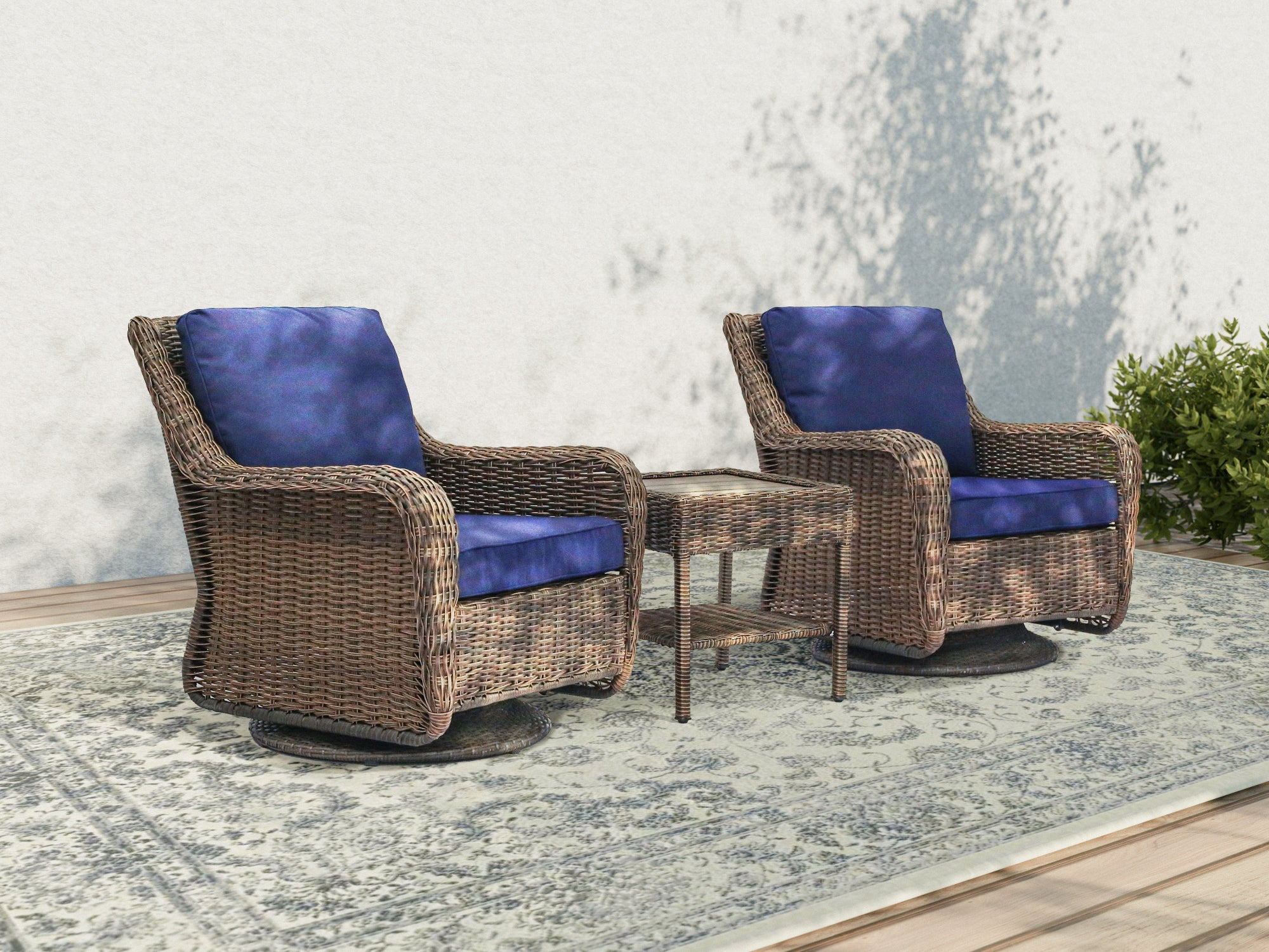 Cambridge Swivel Chair Bistro Set - Image 2