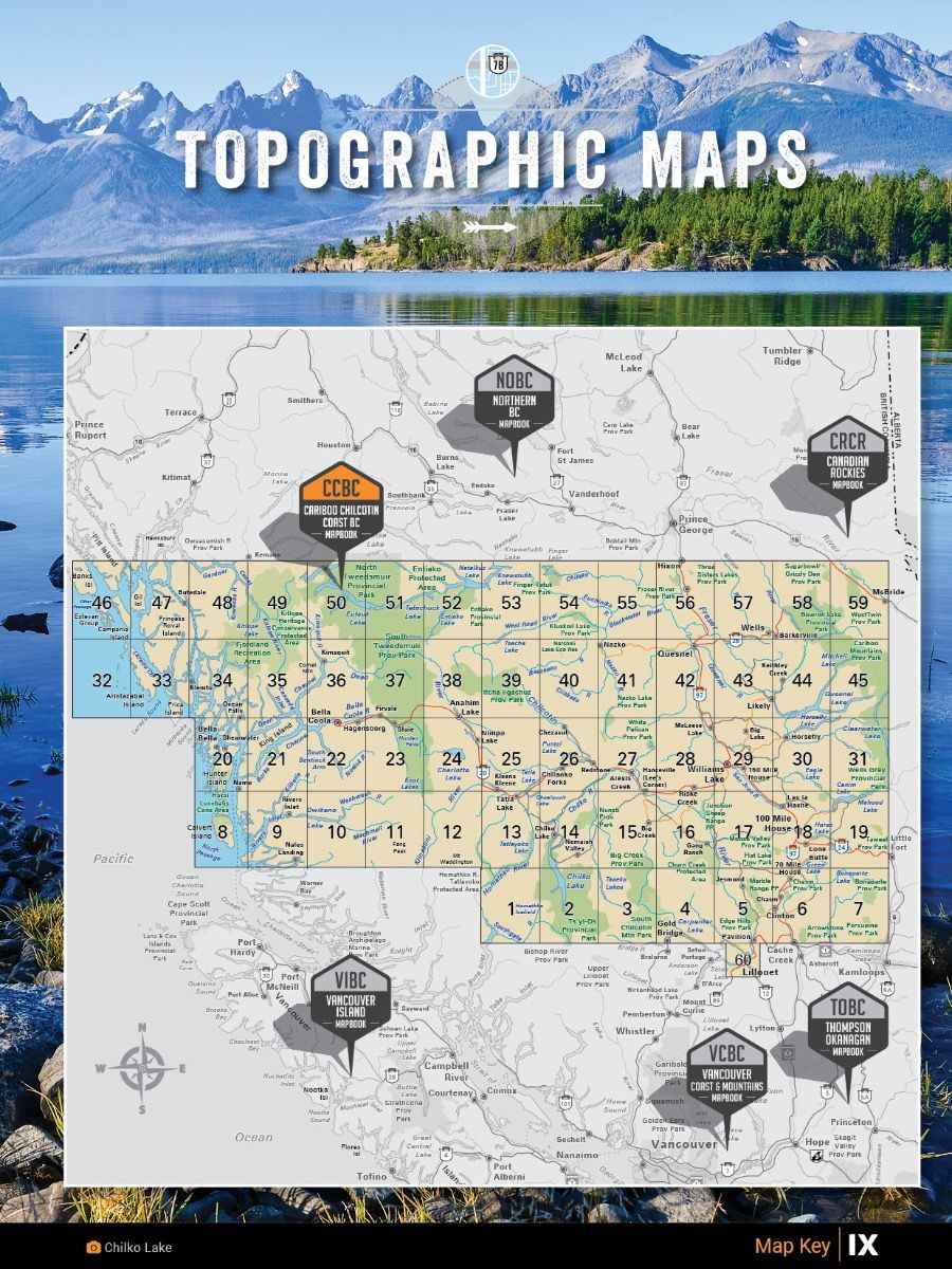 Backroad Maps Cariboo Chilcotin Coast BC Backroad Mapbook