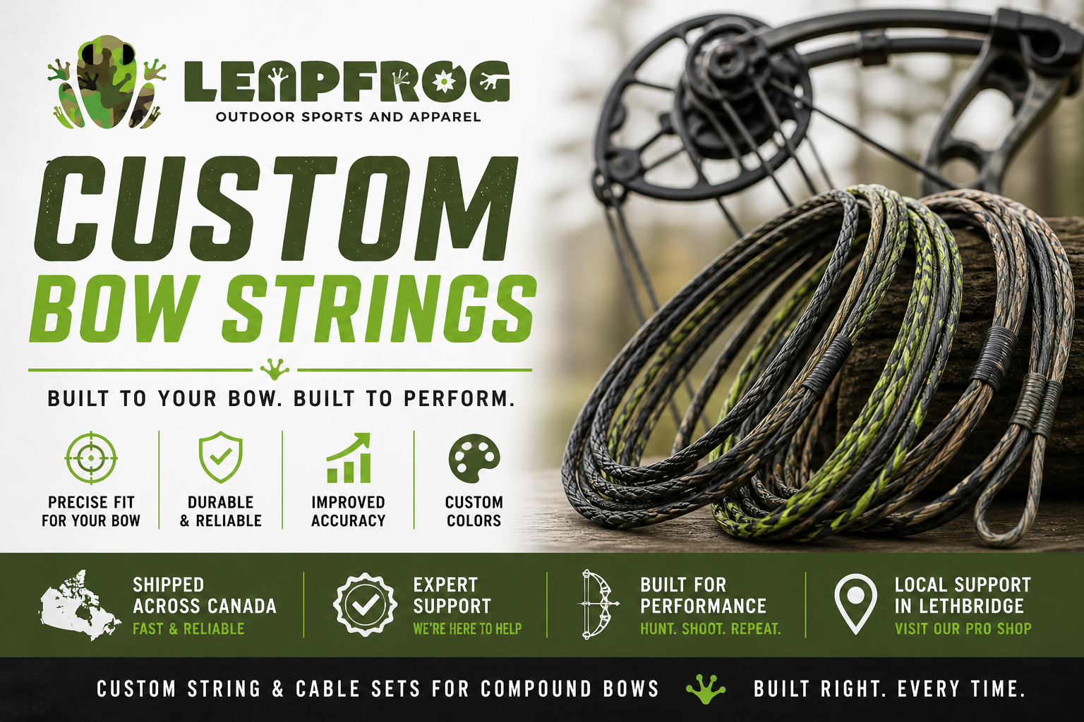 Custom Compound Bow Strings Canada | Built to Order – Leapfrog Outdoor