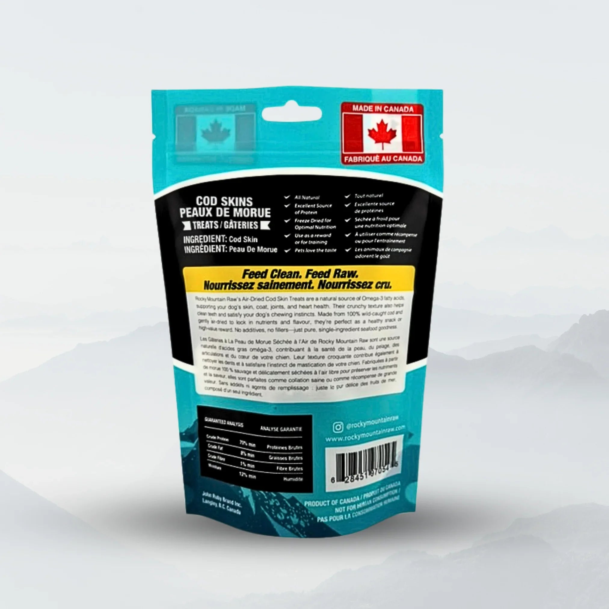 Rocky Mountain Raw Air Dried Crispy Cod Skins 55g