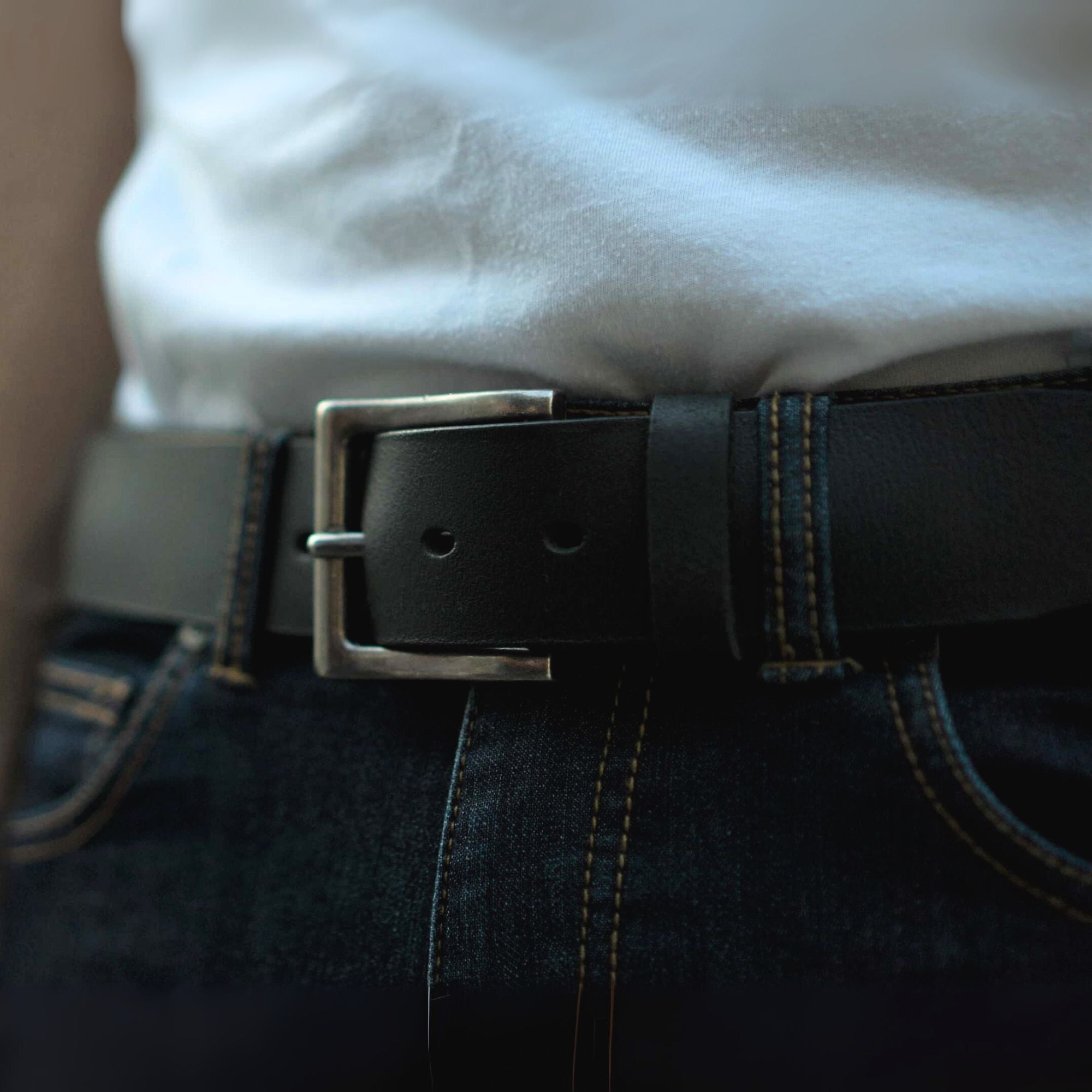 Nab Leather The Long Haul Belt - Classic Black 100% Real Leather Belt
