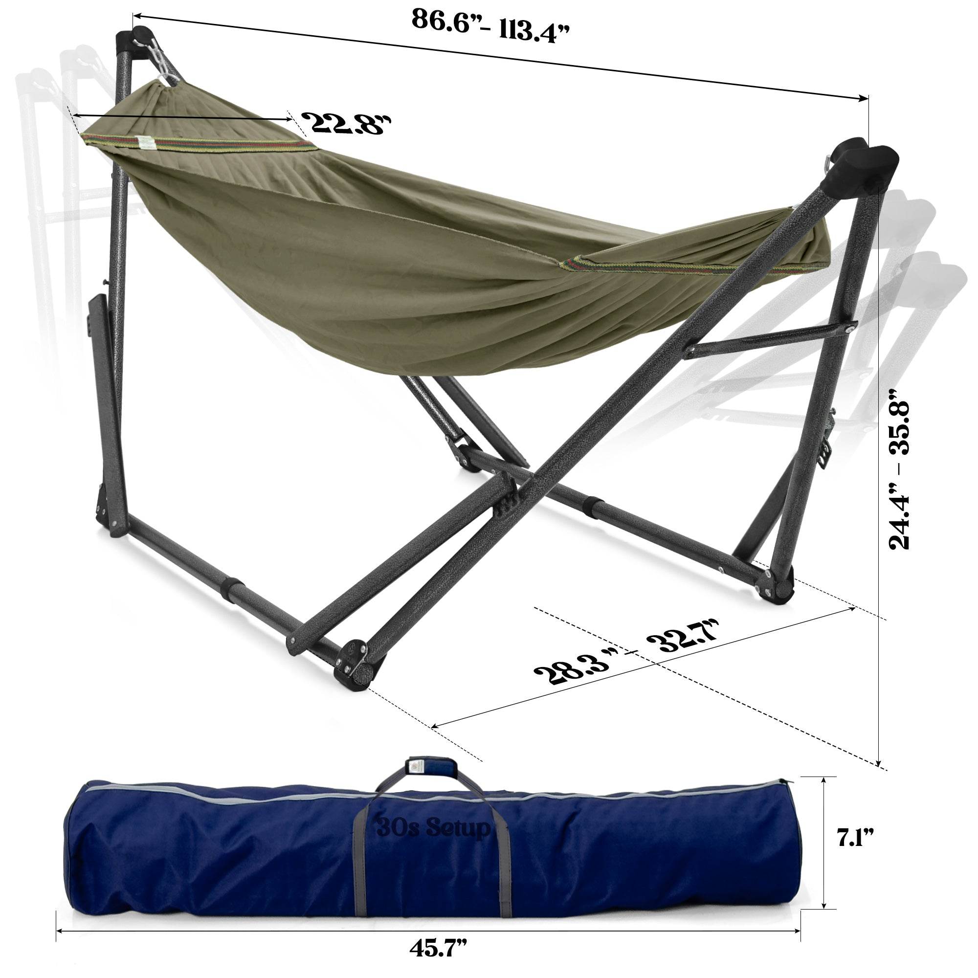 Tranquillo Uniki Canvas Hammock Stand
