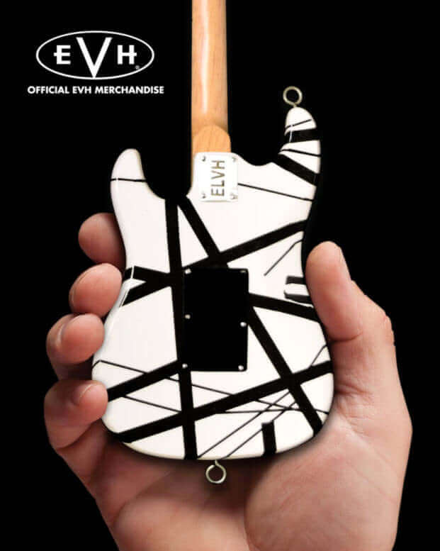 EVH Black & White VH1 Eddie Van Halen Mini Guitar Replica Collectible