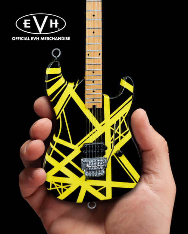 EVH Black & Yellow VH2 "Bumblebee" Eddie Van Halen Mini Guitar Replica Collectible