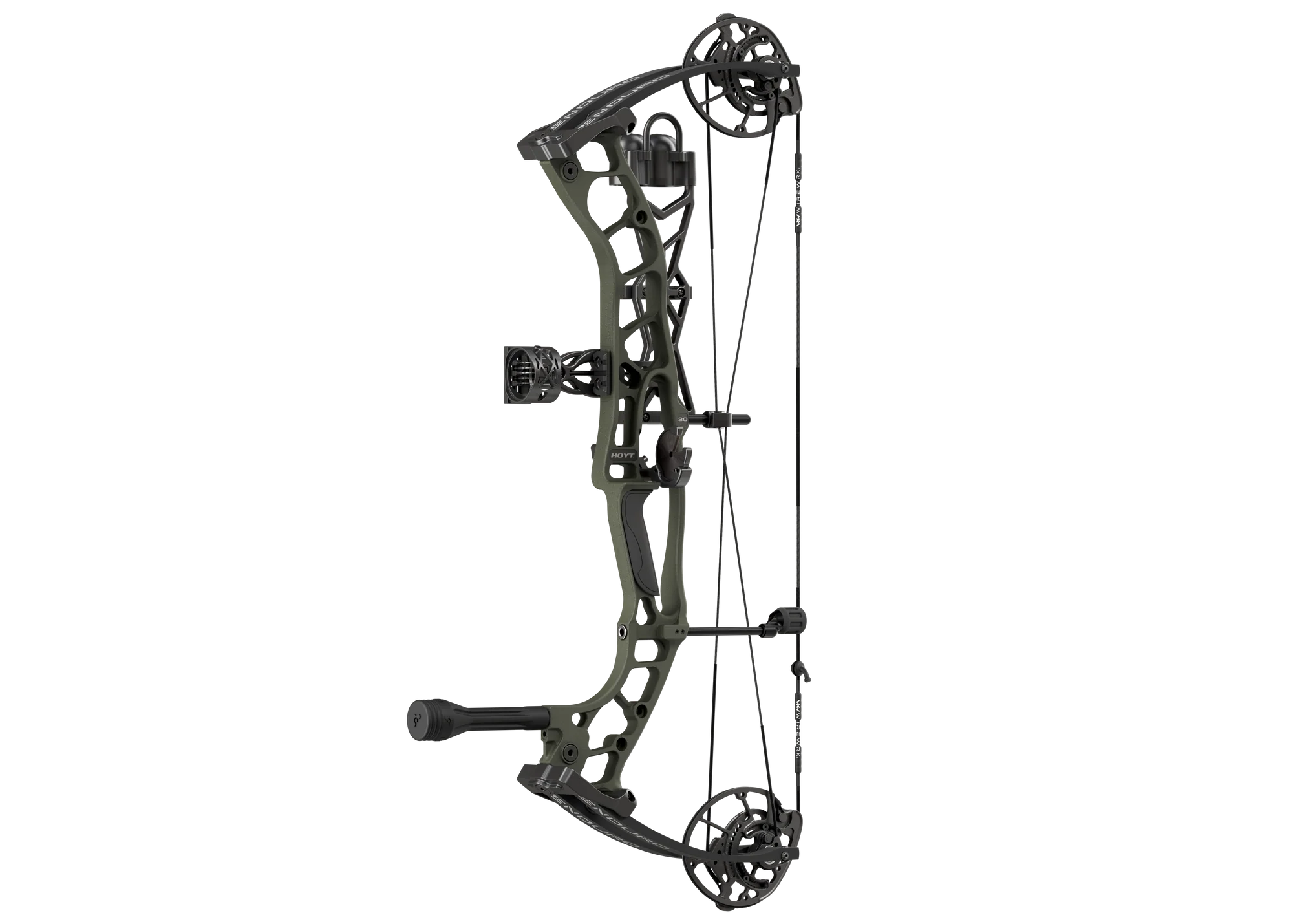 Hoyt Enduro Value Package Compound Bow with HBX Cam, Whisker Biscuit Rest, Pro Fire Sight and Maxxis 4 Arrow Quiver