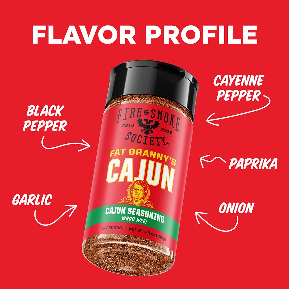 Fire & Smoke Society Fat Granny's Cajun Steak Seasoning – 4.8 oz - Image 2