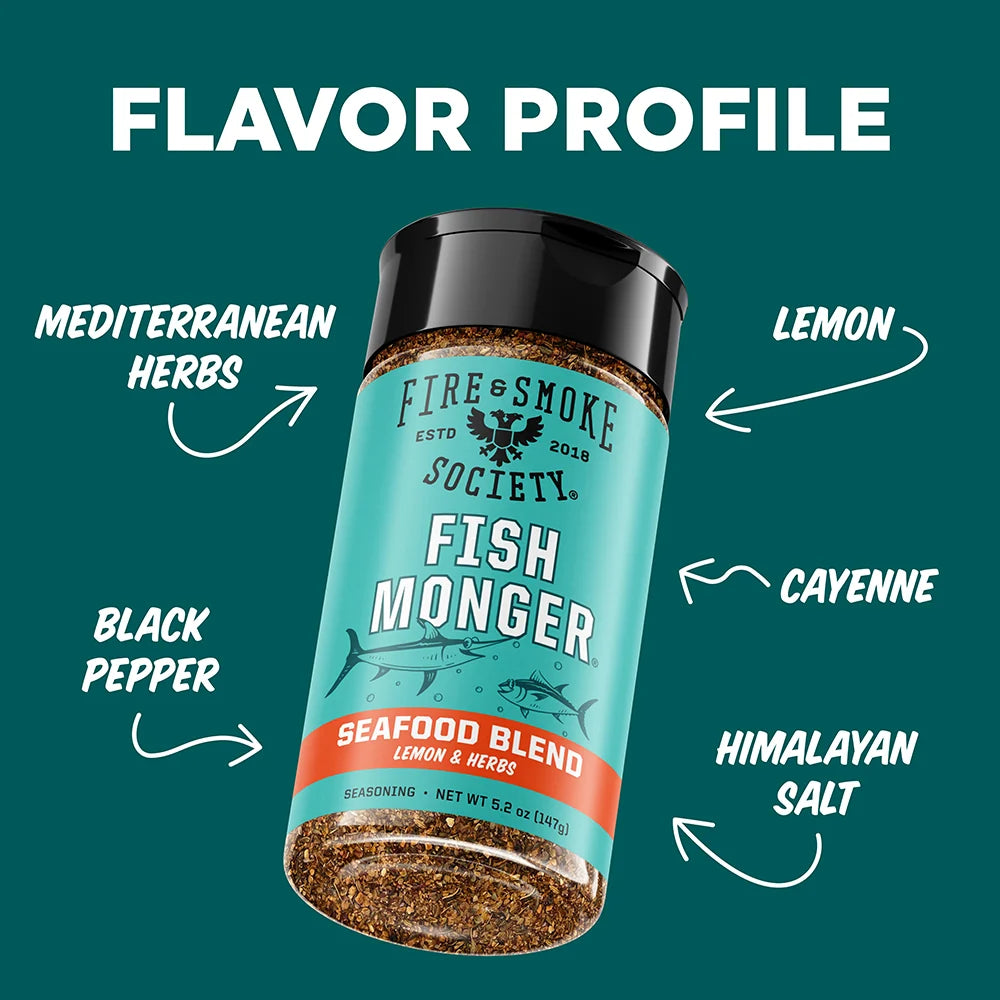 Fire & Smoke Society Fish Monger Seafood Seasoning – 5.2 oz - Image 2