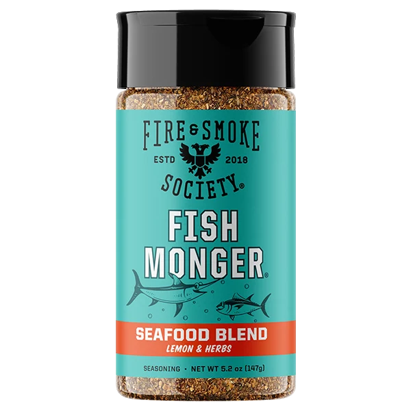 Fire & Smoke Society Fish Monger Seafood Seasoning 5.2 oz citrus herb fish spice