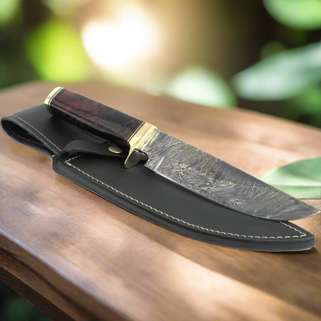Ginza Steel Haruto-II Bowie Knife 7.5 inch with Original leather Sheath