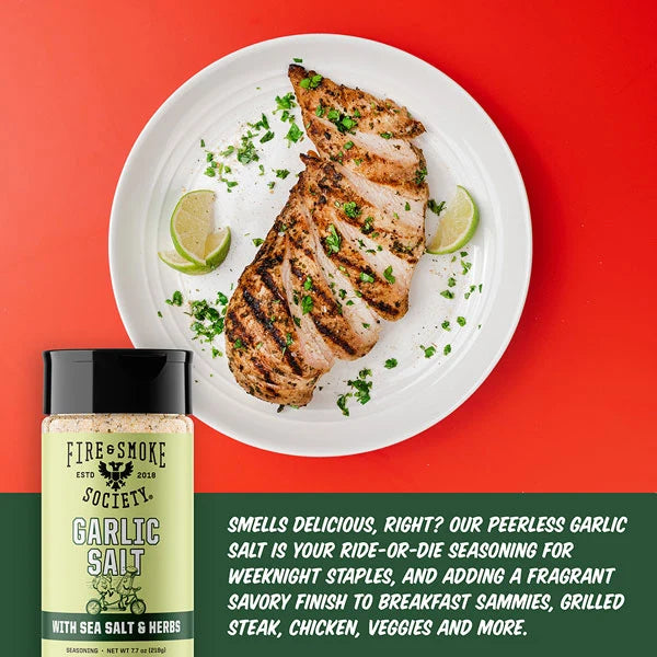 Fire & Smoke Society Garlic Salt All-Purpose Seasoning – 7.7 oz - Image 3