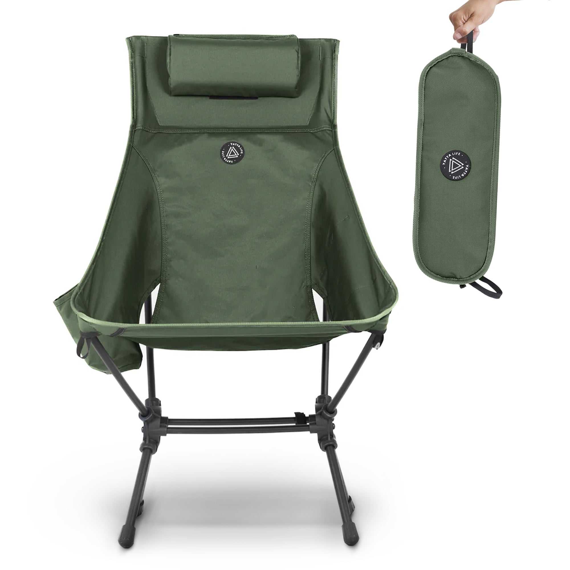 High Back Ultralight Folding Camping Chairs With Storage Pouches - Image 2