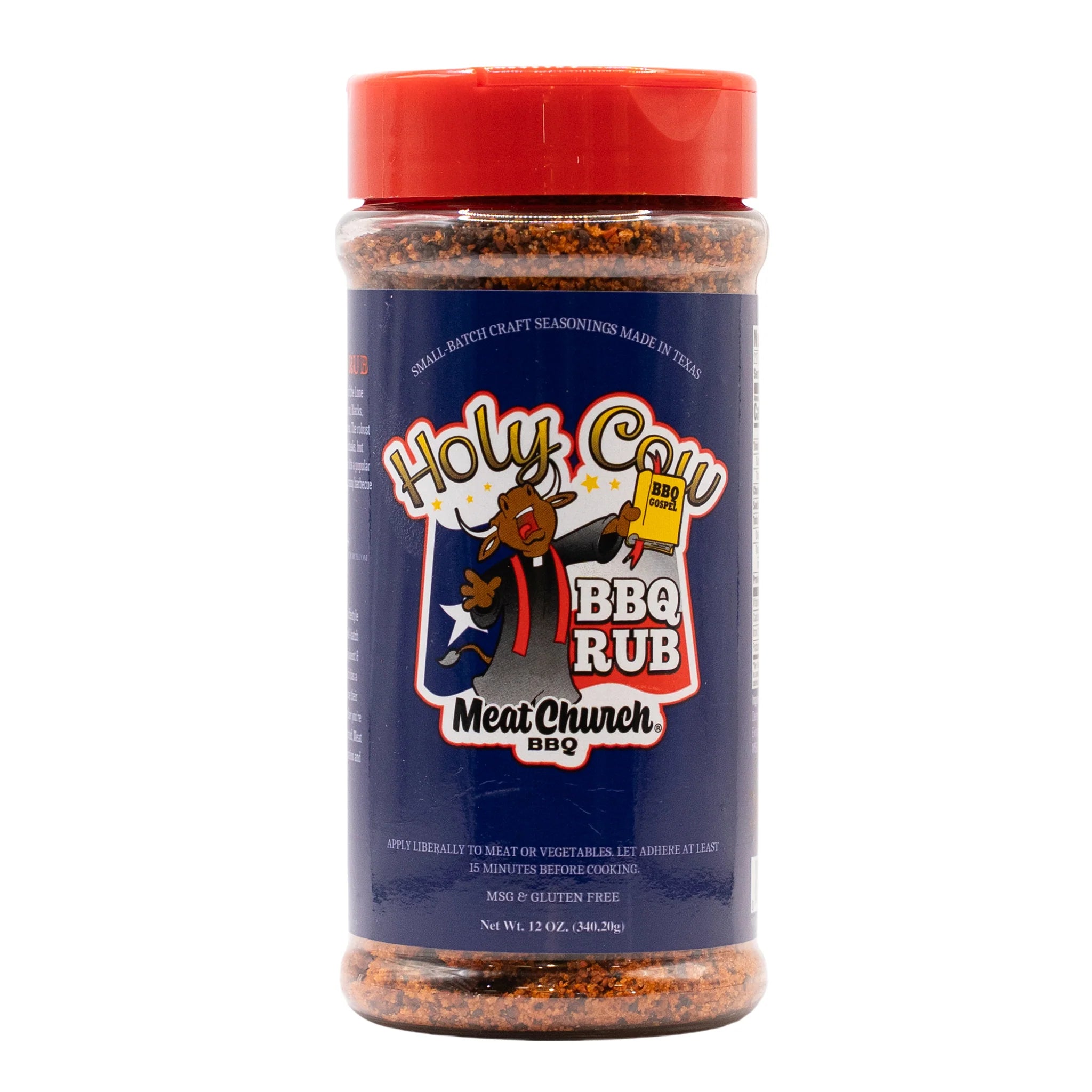 Meat Church Holy Cow BBQ Rub 12 oz Texas-style brisket beef seasoning