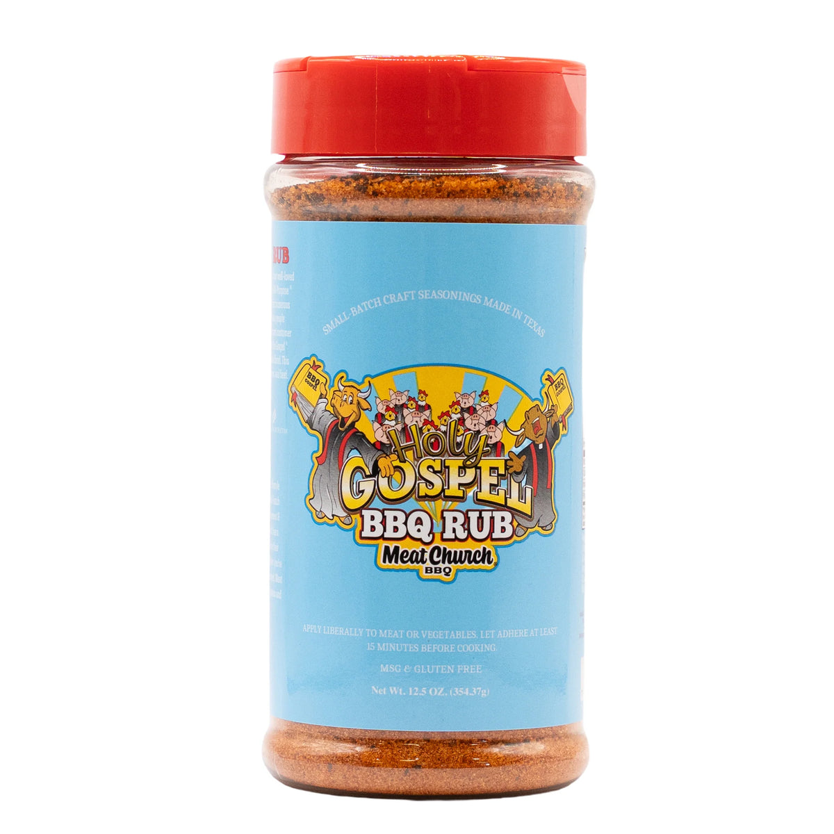 Meat Church The Holy Gospel BBQ Rub 12.5 oz all-purpose seasoning for ribs chicken and beef