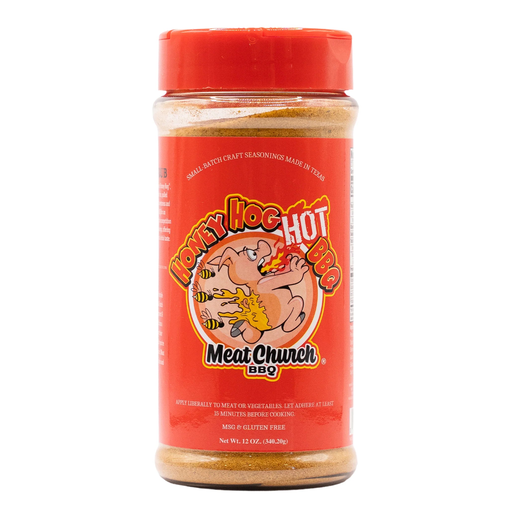 Meat Church Honey Hog HOT BBQ Rub 12 oz sweet jalapeno seasoning for pork ribs and chicken