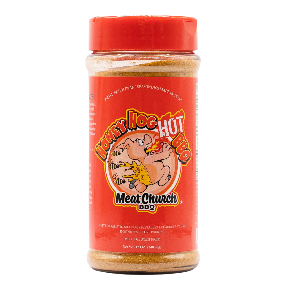 Meat Church Honey Hog HOT BBQ Rub 12 oz sweet jalapeno seasoning for pork ribs and chicken