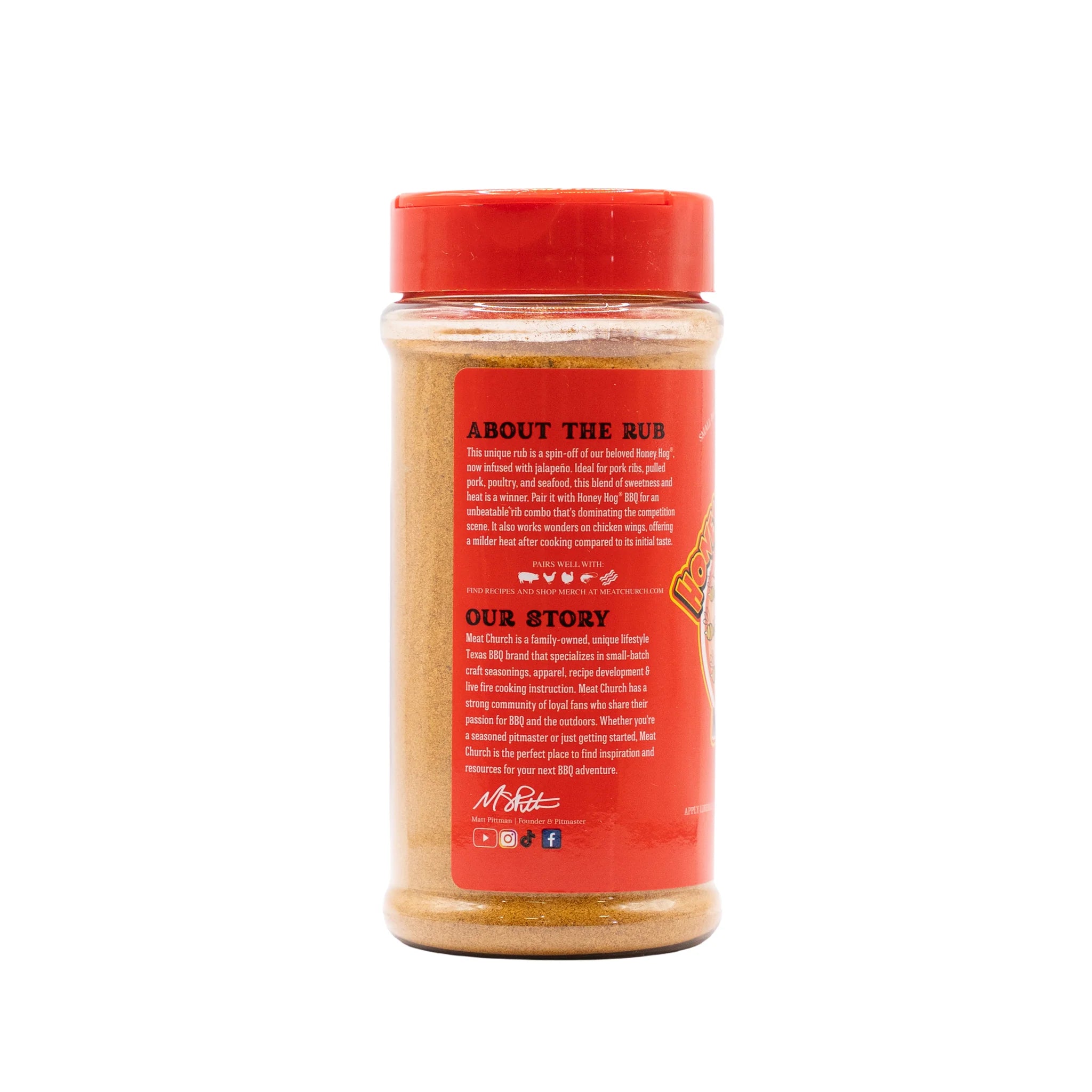 Meat Church Honey Hog Hot BBQ Rub – 12 oz - Image 2