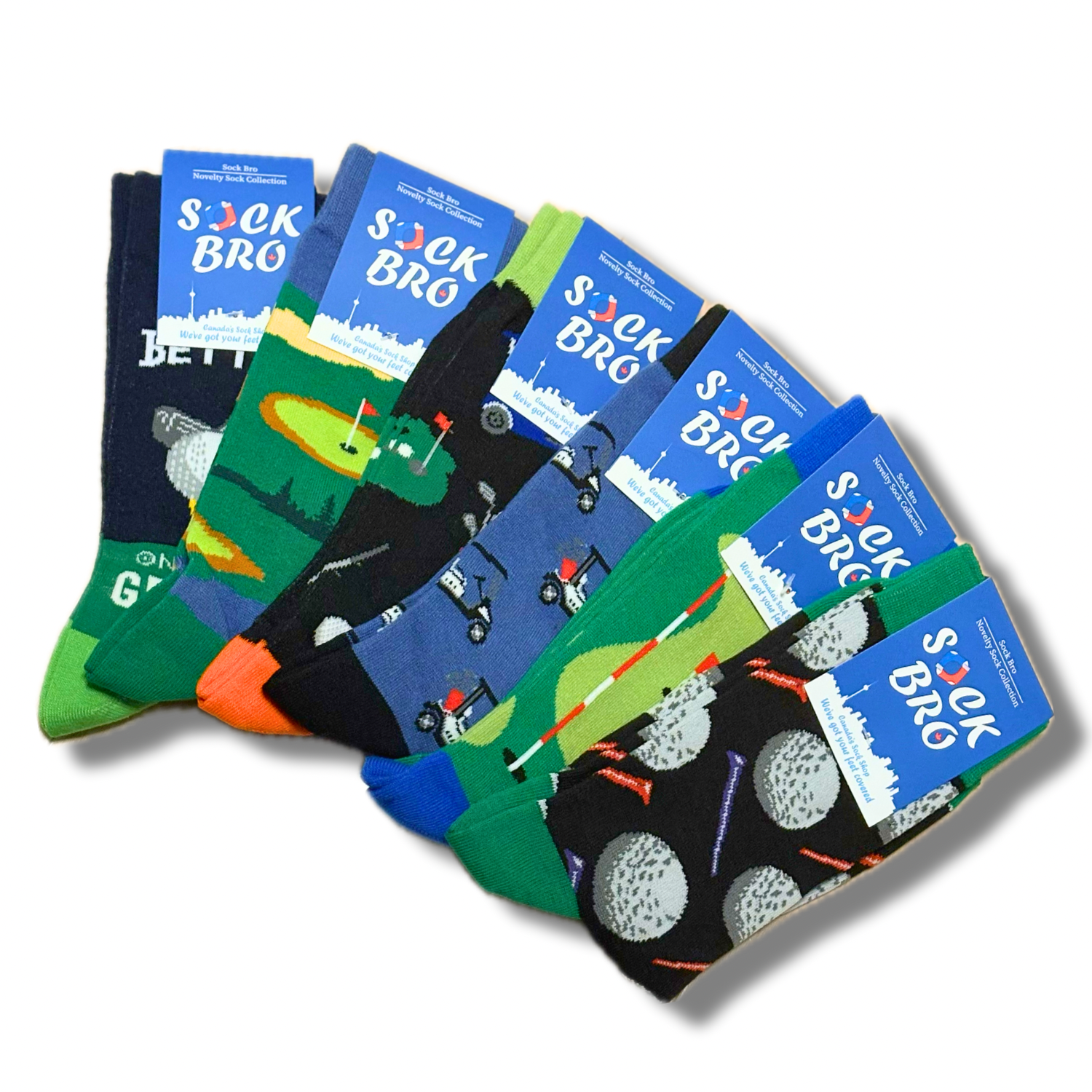 Sock Bro Golfer Sock Bundle - 6 Pack