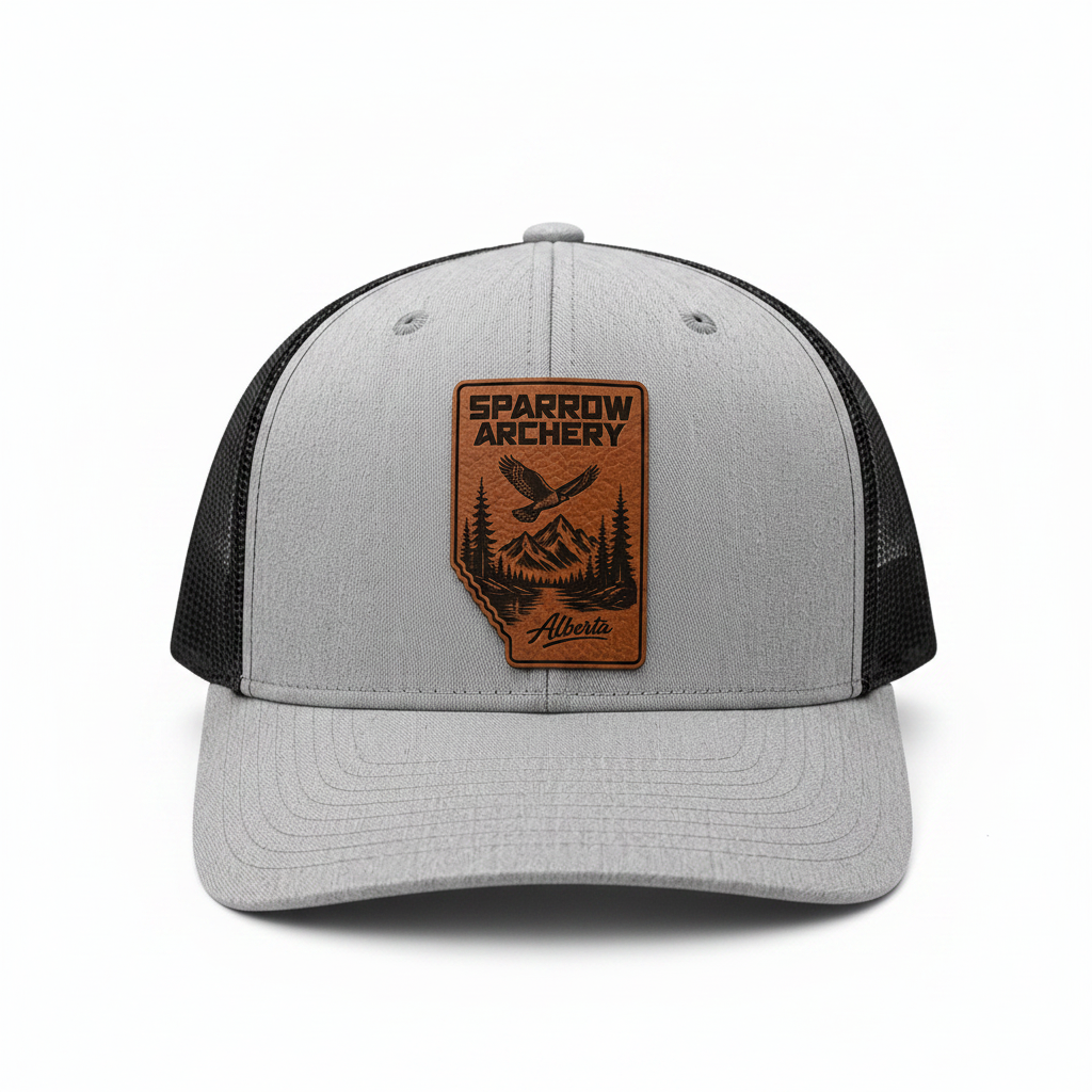 Sparrow Archery Alberta Leather Patch Trucker Hat - Image 2