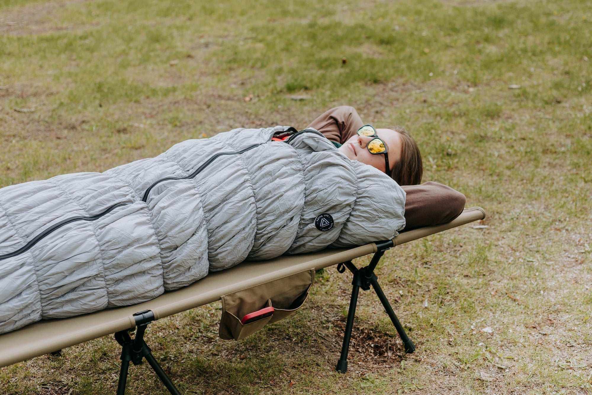 Goose Down Sleeping Bag - Black - Image 7