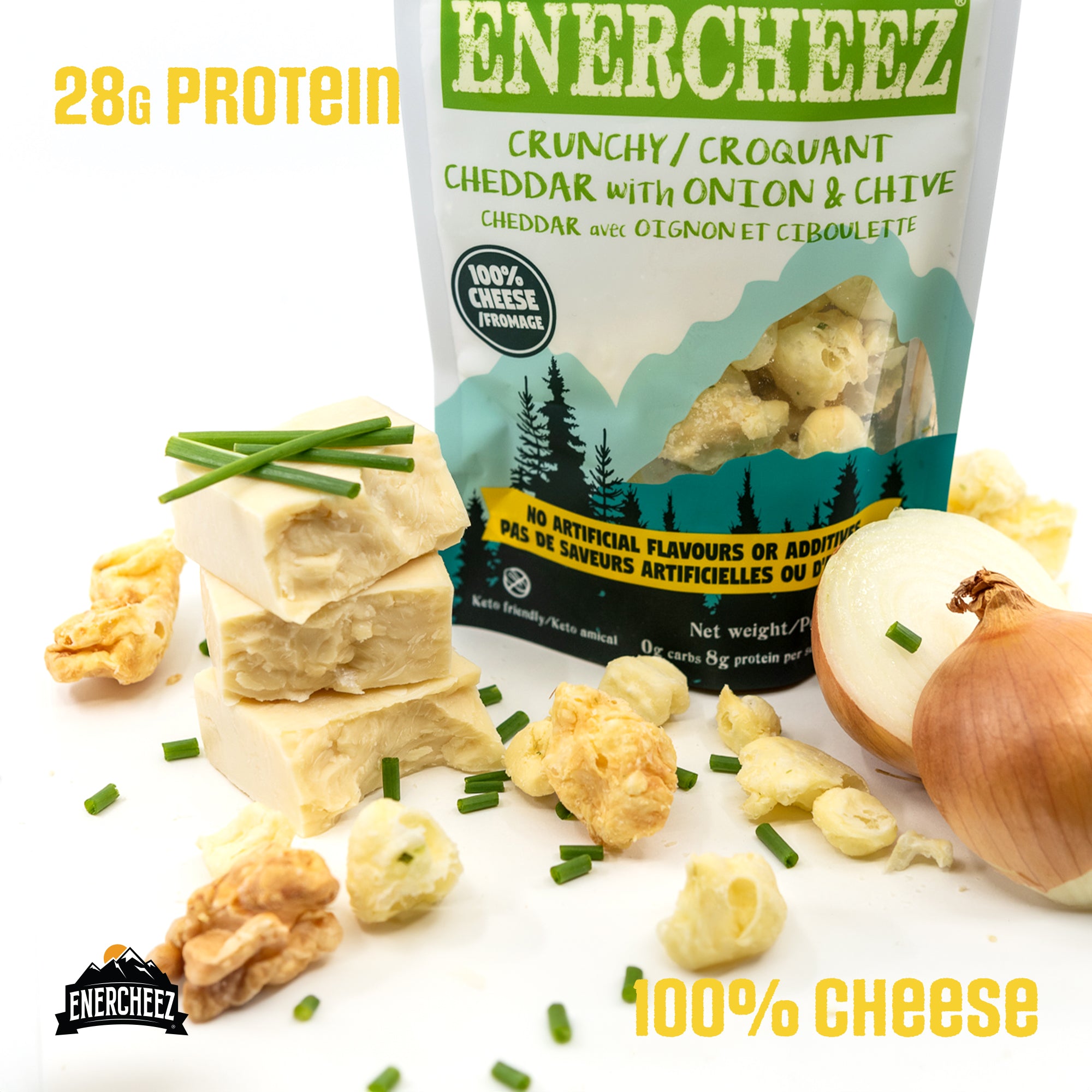 Enercheez Onion & Chive Crunchy Cheese Snack - Image 2
