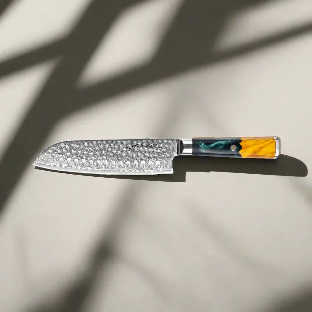 Kaze Katana 7″ Santoku Knife | Damascus Steel by Ginza Steel