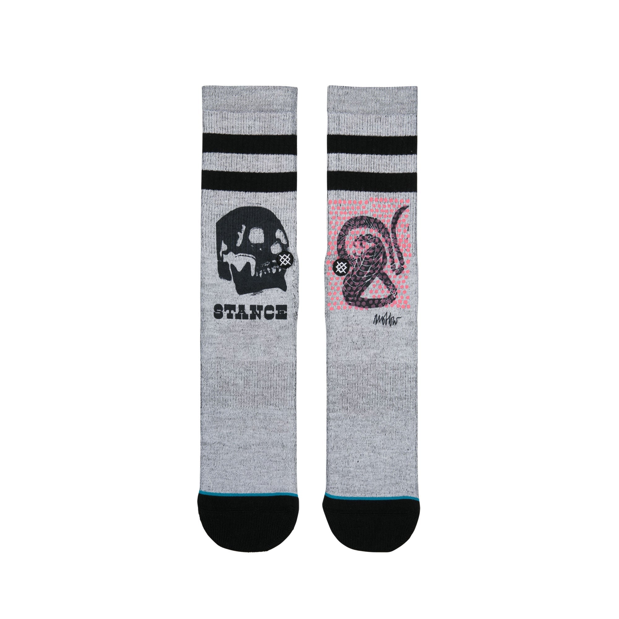 Inspired X Stance Oblow Snake Grey Socks