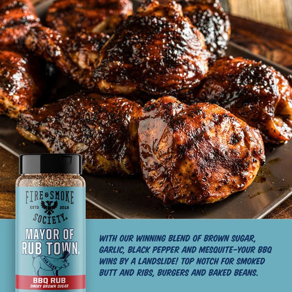 Fire & Smoke Society Mayor of Rub Town BBQ Rub – 7.6 oz - Image 3