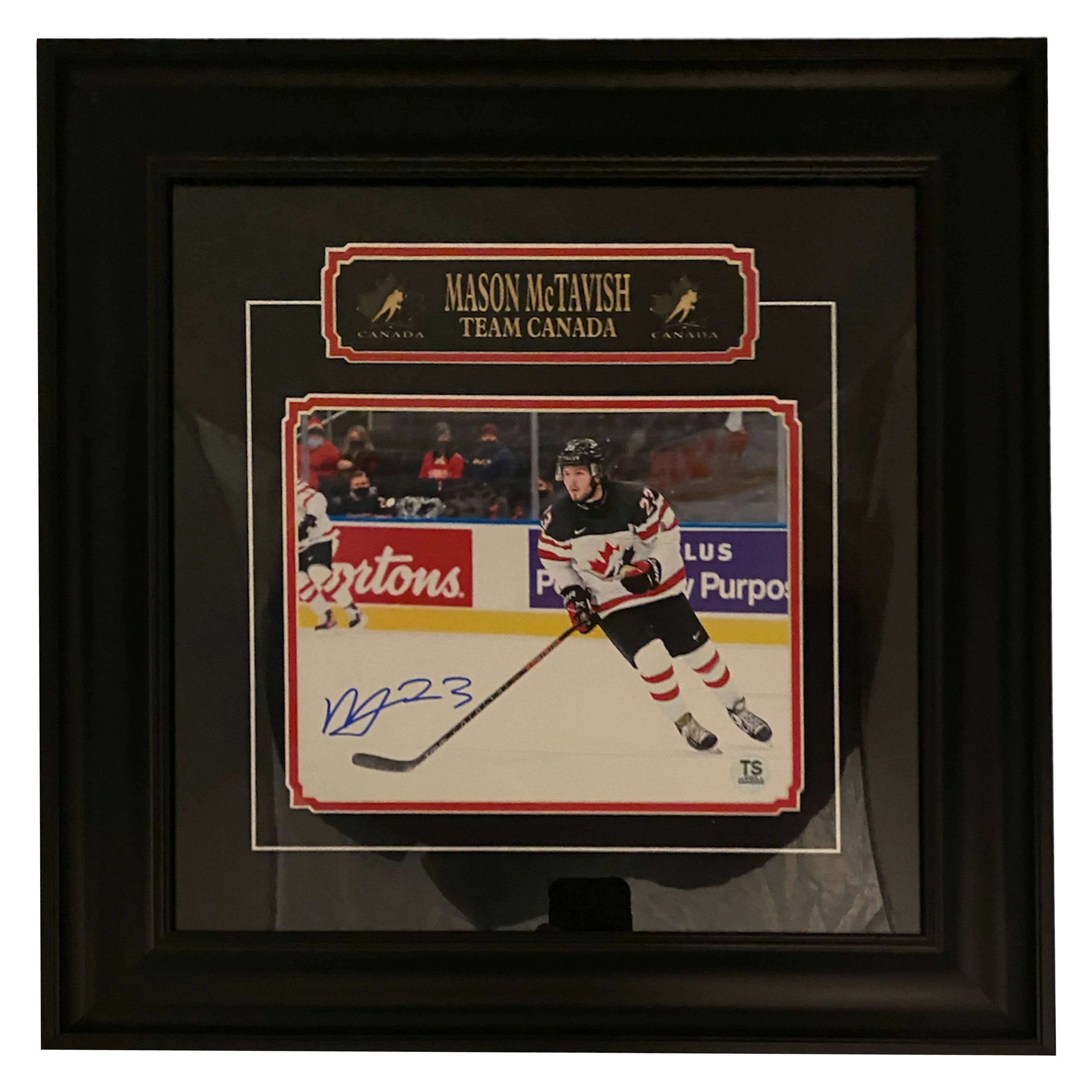 Mason McTavish Autographed Team Canada 8x10 Framed Photo