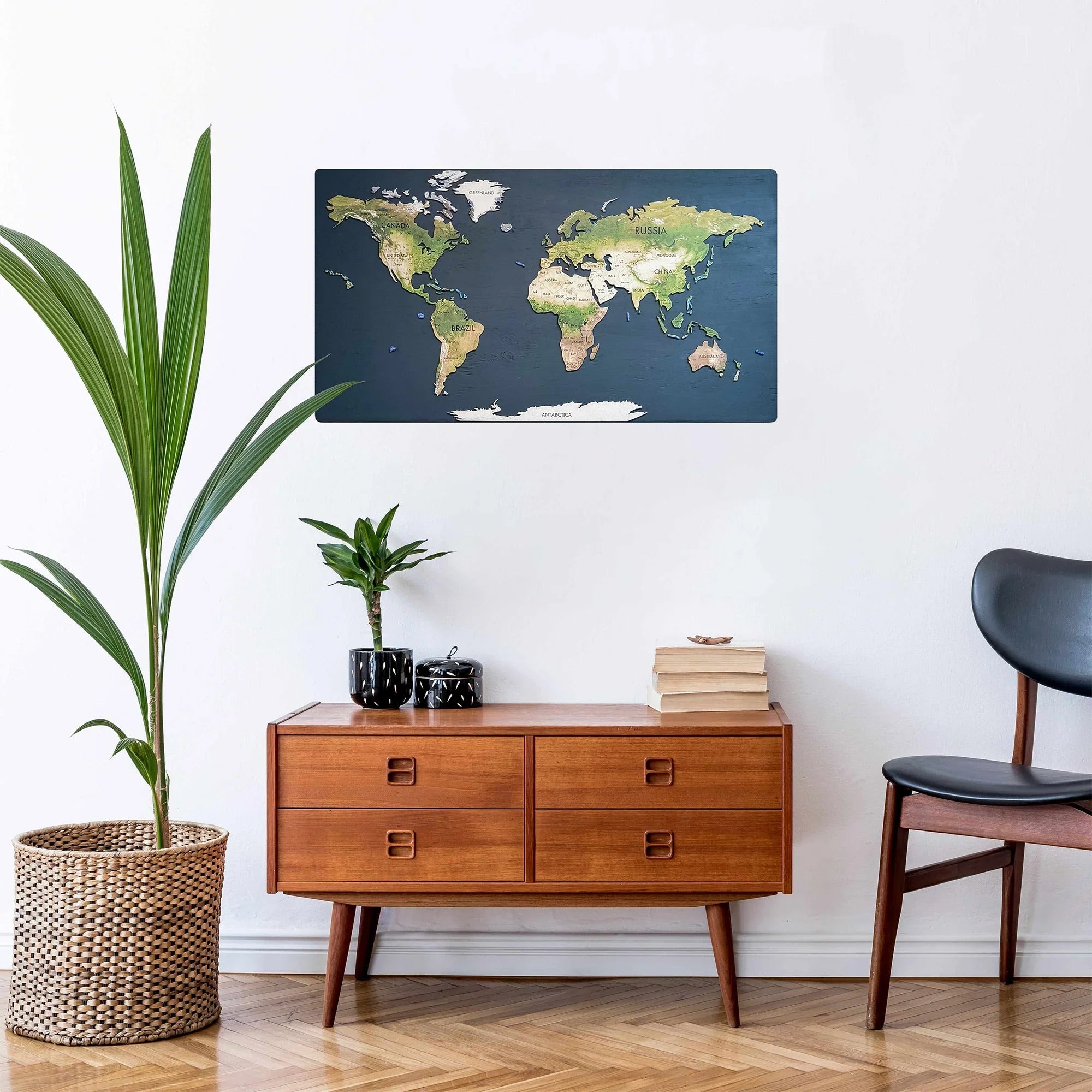 Wanderlust Maps Geo Optic Labelled Push Pin Map | 36 x 20
