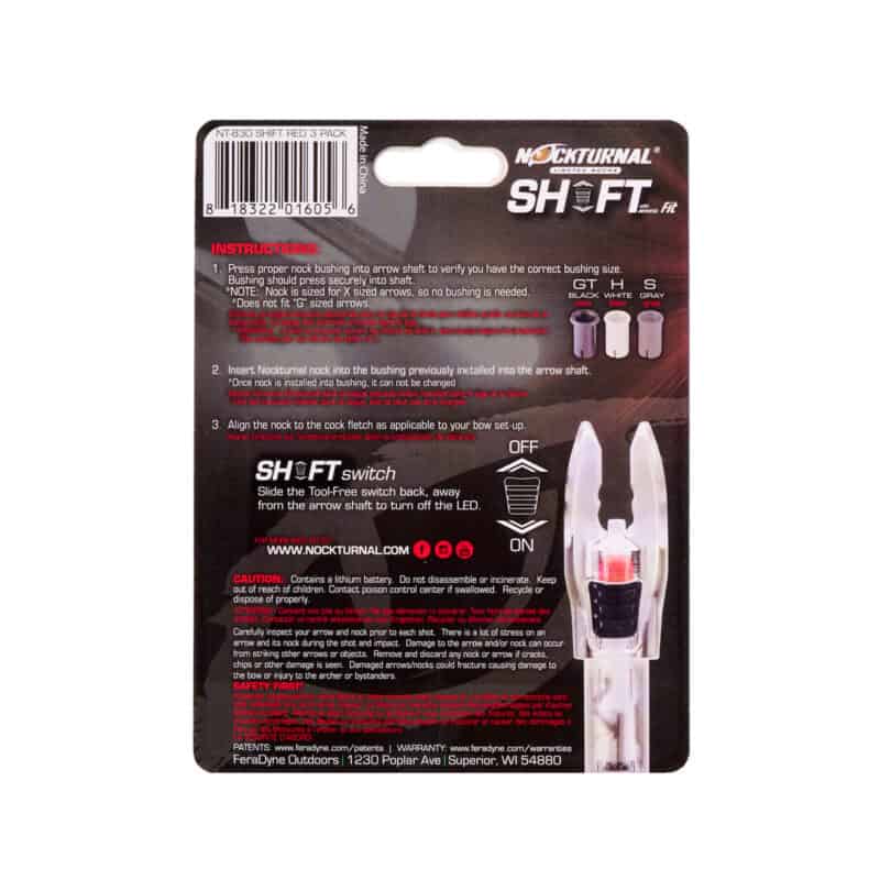 Nockturnal Archery Shift FIT Universal Lighted Nocks – 3 Pack - Image 5