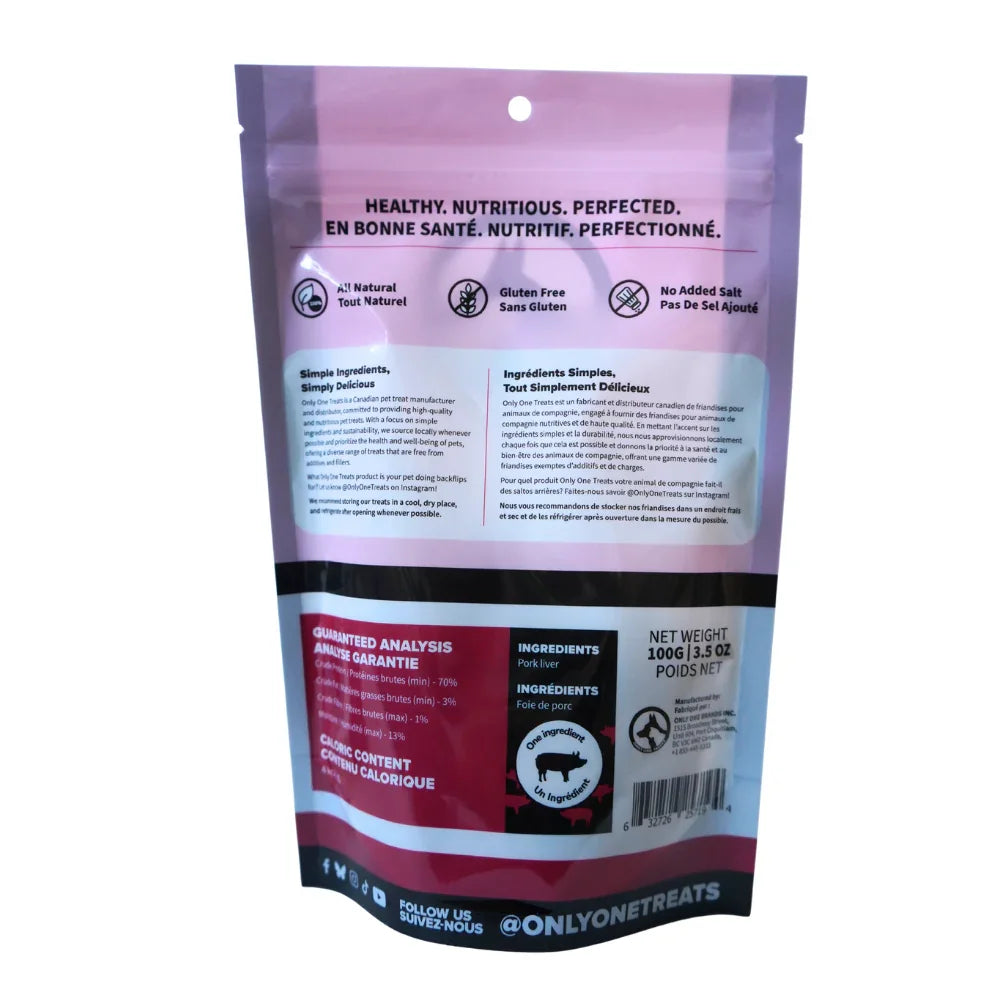 Only One Treats Pork Liver Jerky 100g