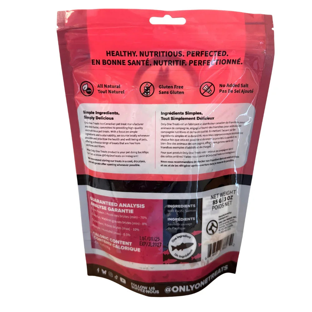 Only One Treats Salmon Skin Strips 85g