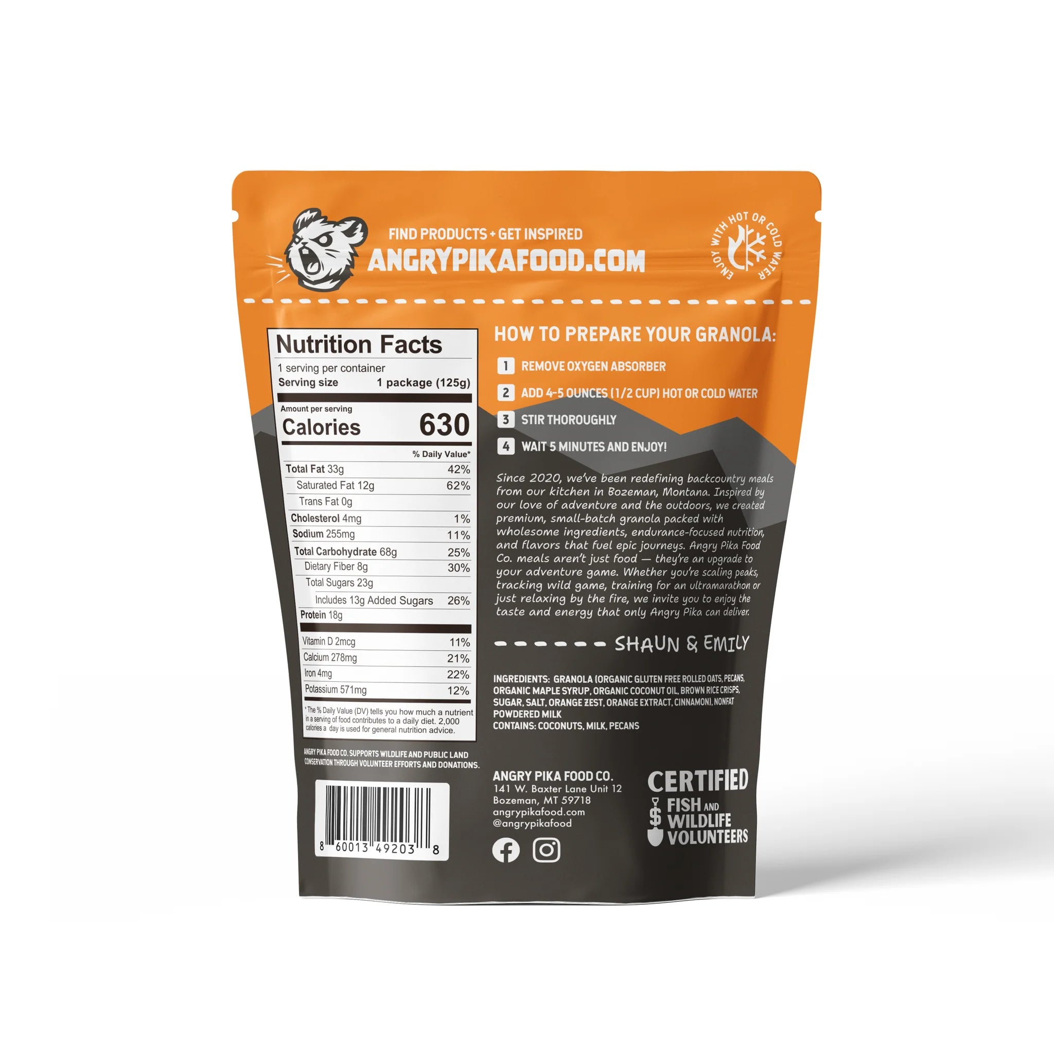 Angry Pika Orange Pecan Granola - Image 3